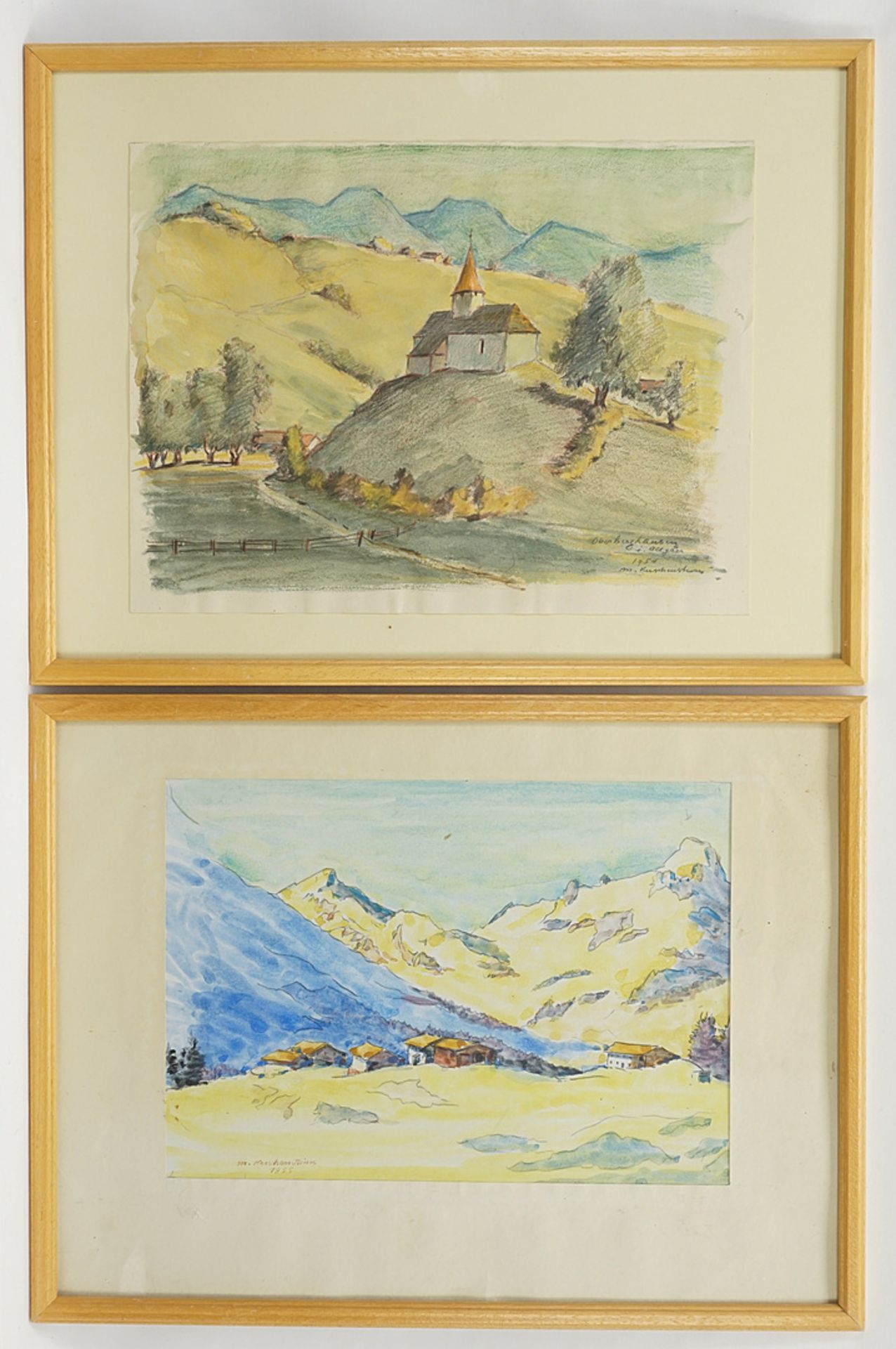 Probably Max Kerschensteiner, Two mountain landscapes