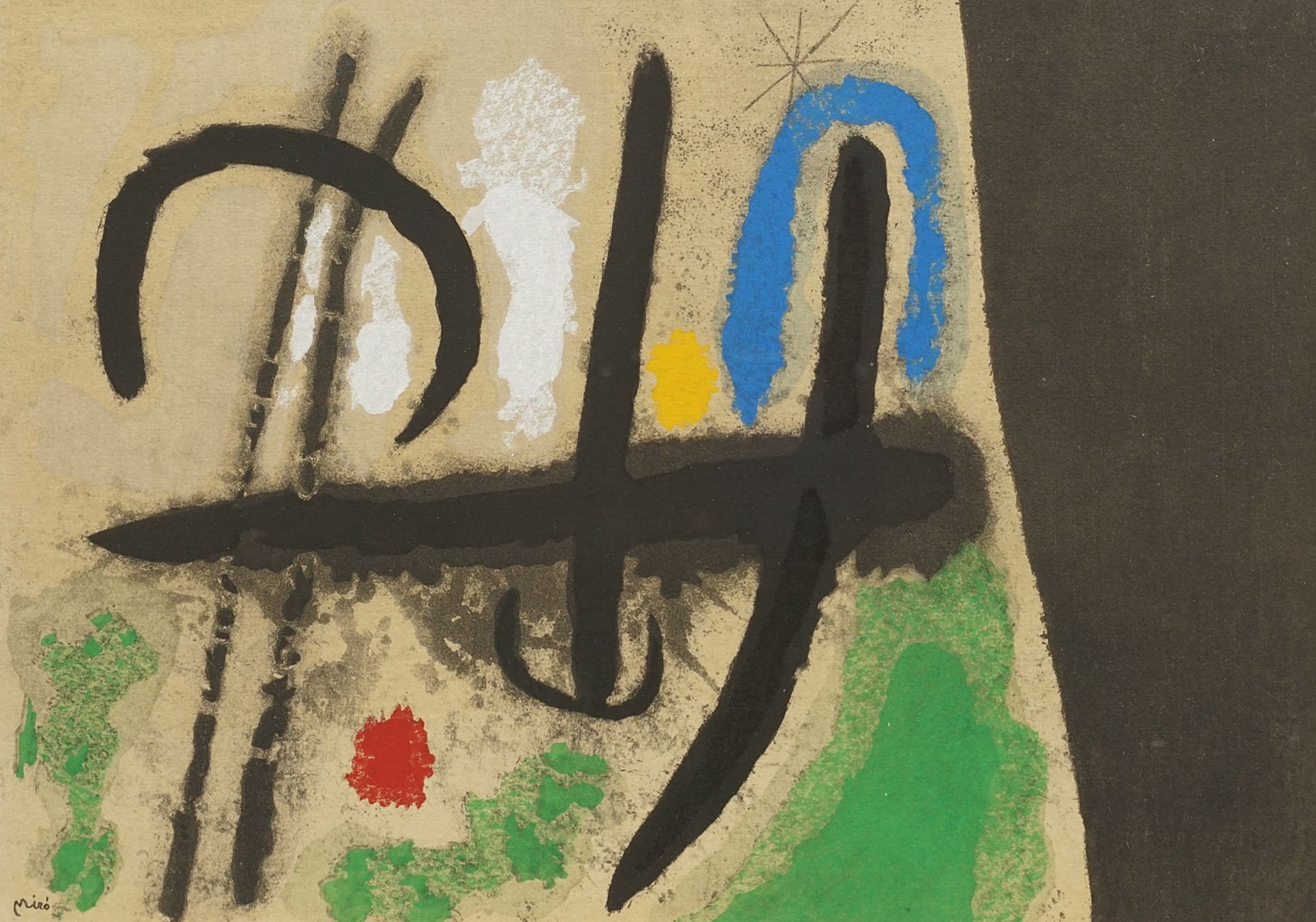 Joan Miró,  "Oiseau dans un Paysage" (Vogel in einer Landschaft)
