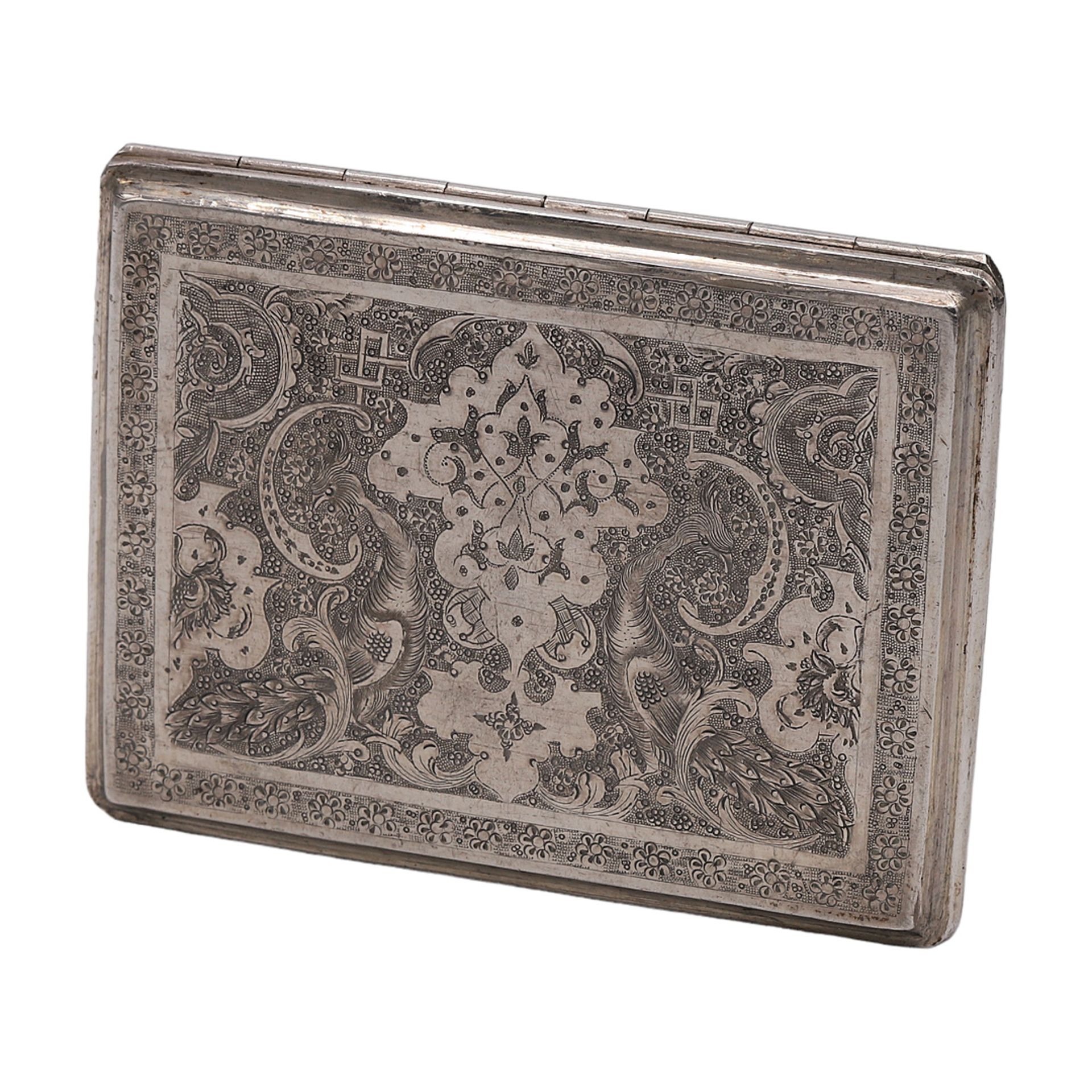 Flat cigarette case, Middle East, mid-20th century - Image 2 of 4