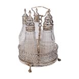 Cruet with five bottles, England, 19th century