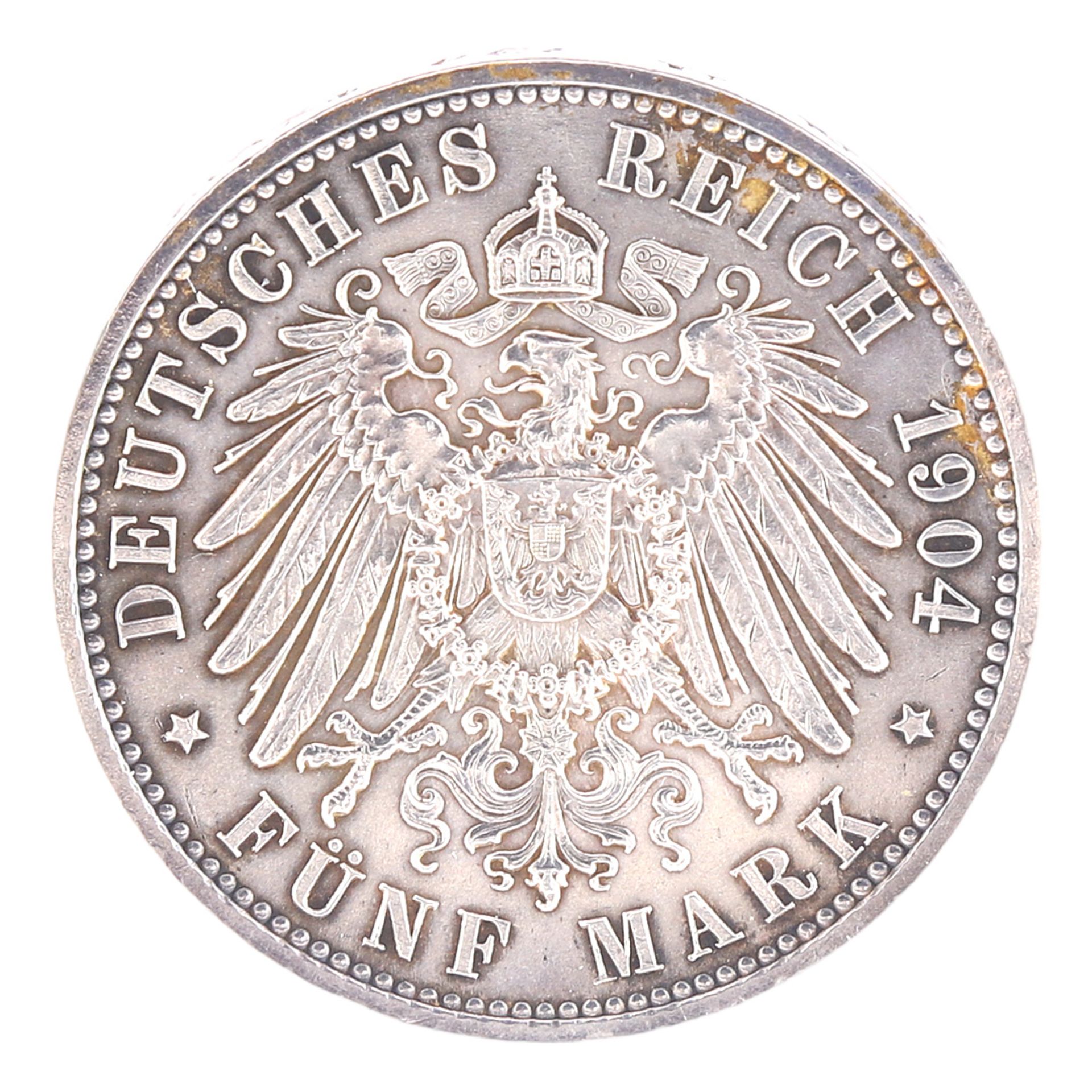 5 marks German Empire, King George, Saxony - Image 2 of 2