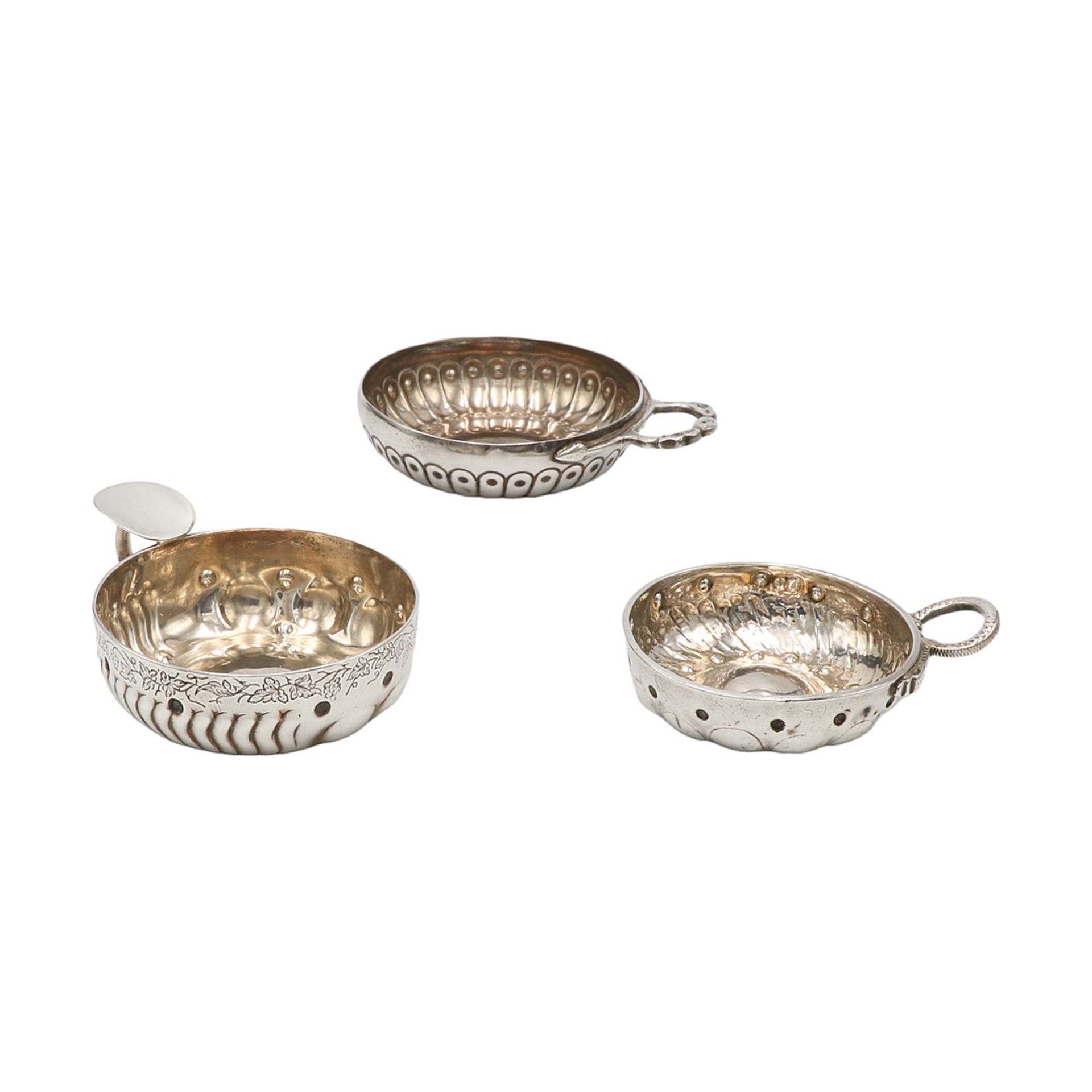 Three wine tasting bowls, France, 18th/19th century - Image 2 of 5