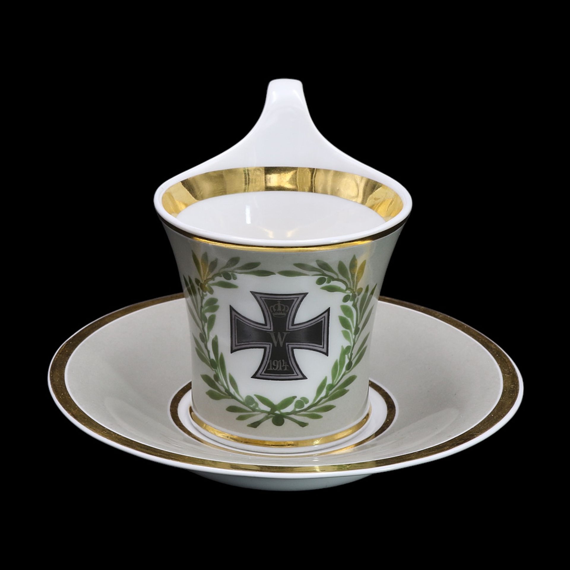 KPM Berlin cup with "Iron Cross" and saucer - Image 2 of 6