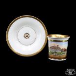 View cup "Domaine Ilberstedt", porcelain factory in Saxony or Thuringia, around 1850