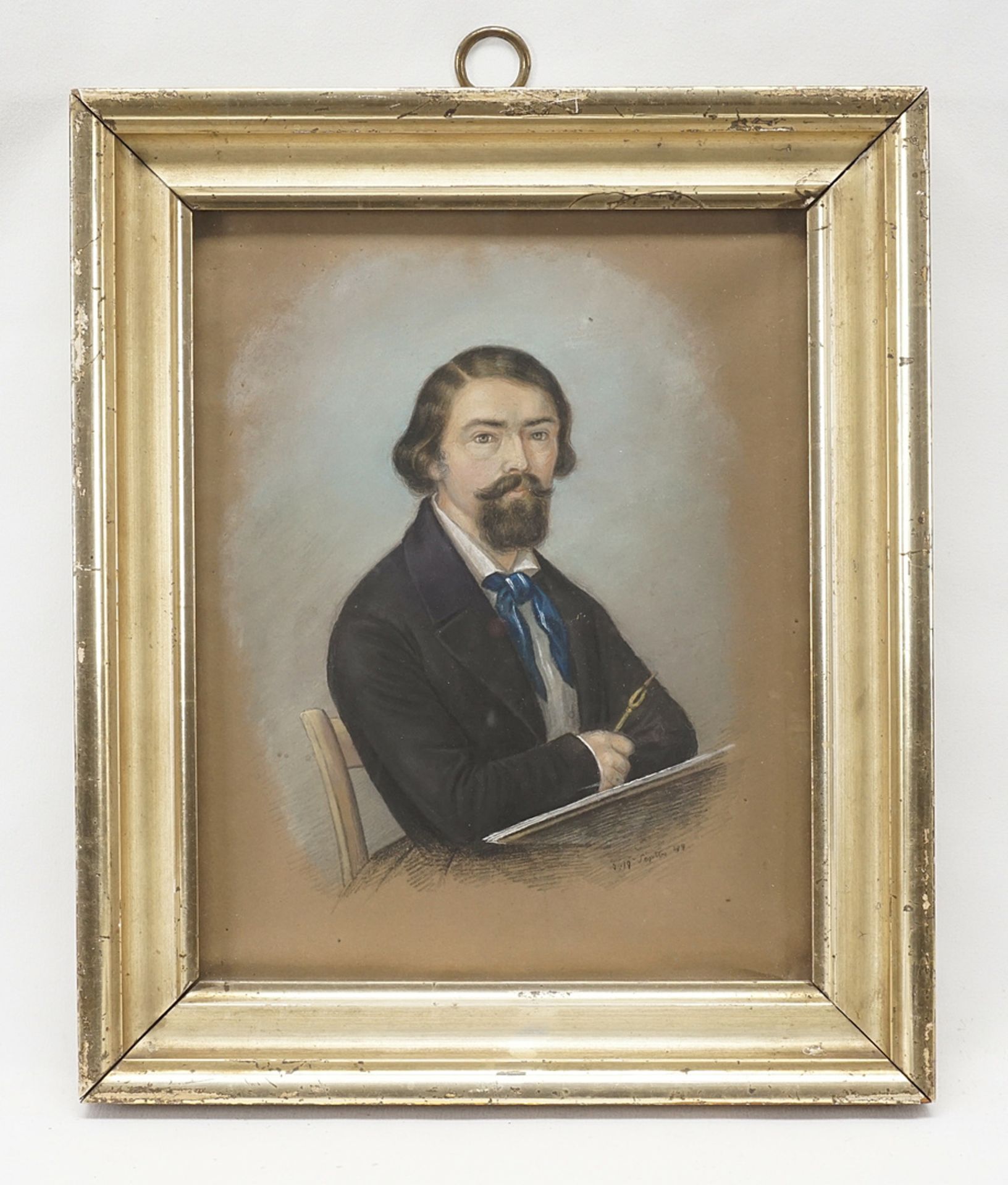 Portrait painter, Portrait of a gentleman - Image 2 of 2