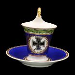 KPM Berlin cup with "Iron Cross" and saucer