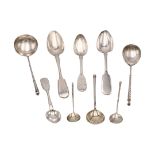 Nine different spoons, Russia, late 19th century / early 20th century