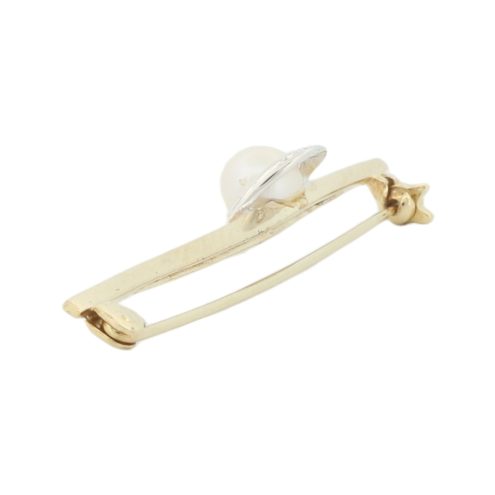 Bar brooch with attached pearl and diamonds - Image 3 of 3