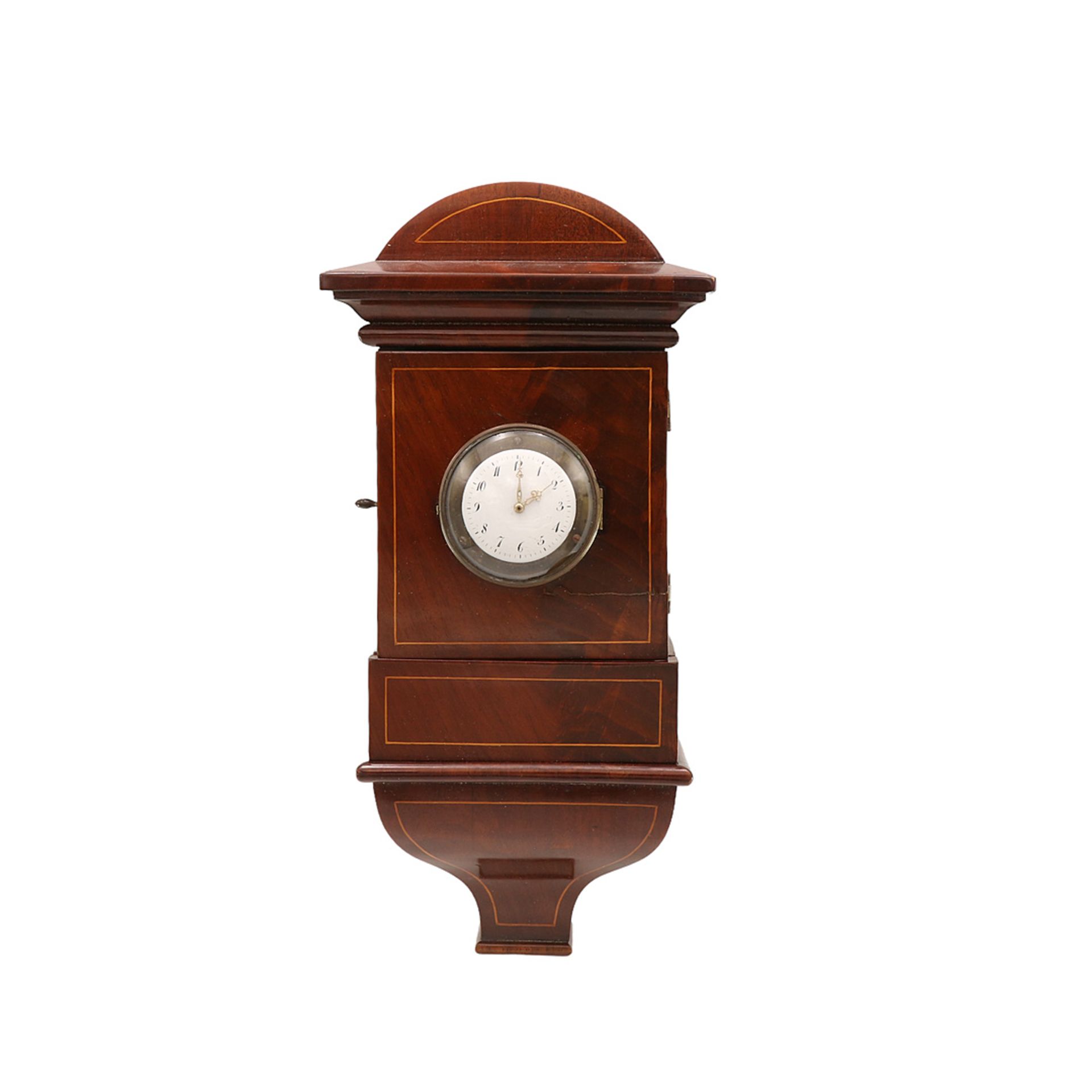 Miniature Schinkel Wall Clock / Spindle Clock, Biedermeier