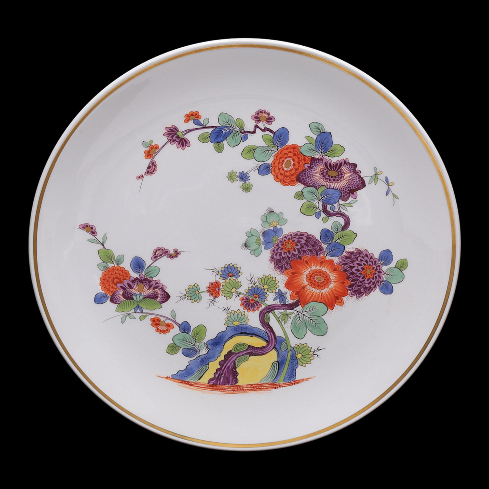 Meissen wall plate with indian painting  