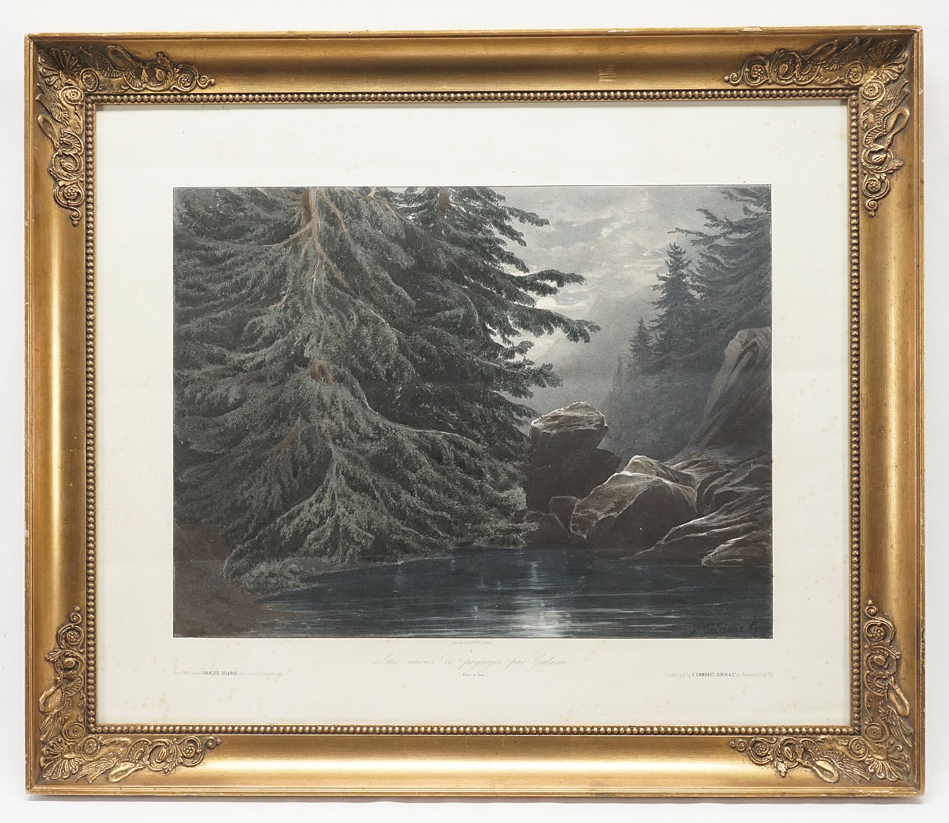 Alexandre Calame, Zwei Landschaftsansichten - Bild 4 aus 4