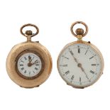 Two golden ladies pocket watches, around 1900