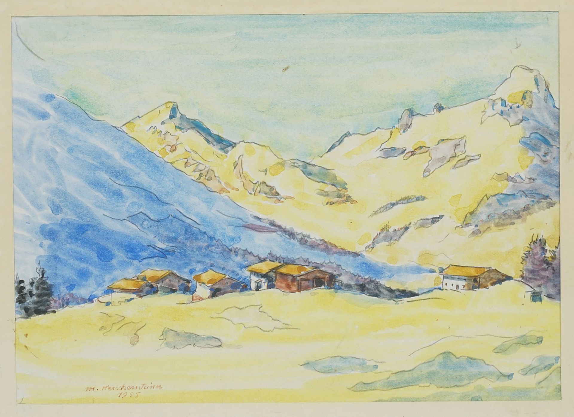 Probably Max Kerschensteiner, Two mountain landscapes - Image 5 of 5