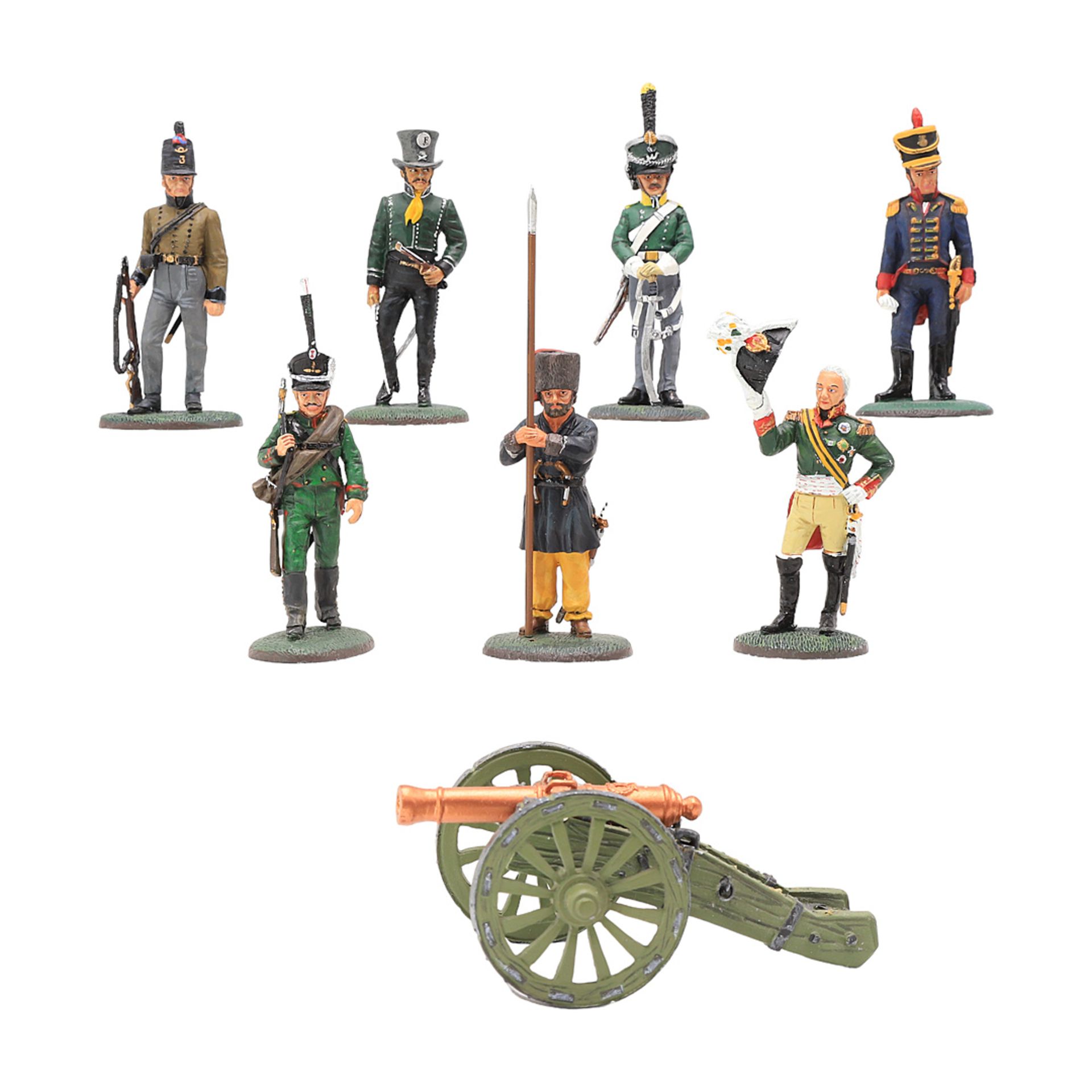 20 miniature figures of Allied soldiers and cannon, wars of liberation / battle of nations - Image 3 of 4