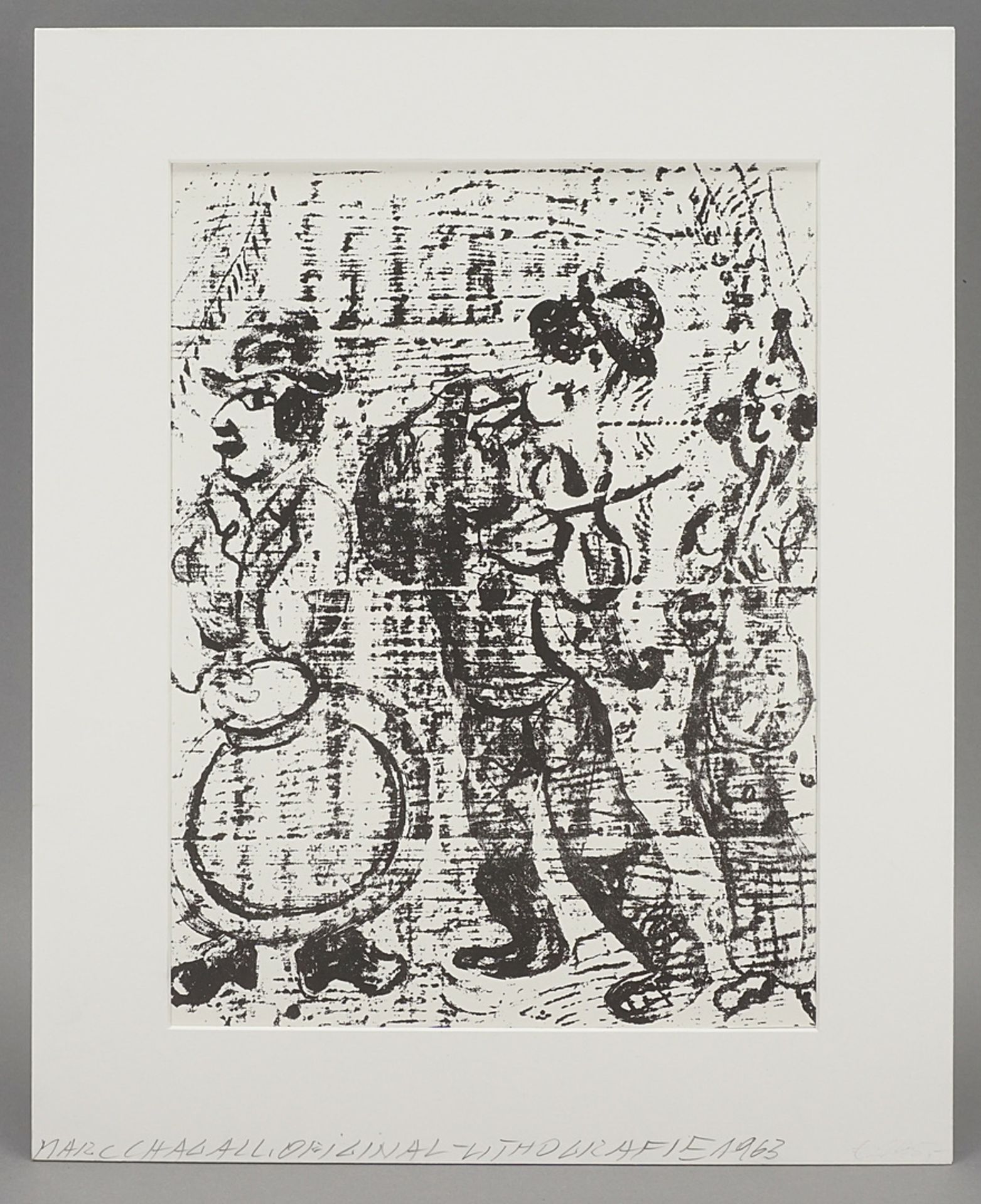 Marc Chagall,  "Les Musiciens Vagabonds" (Straßenmusikanten) - Bild 2 aus 3