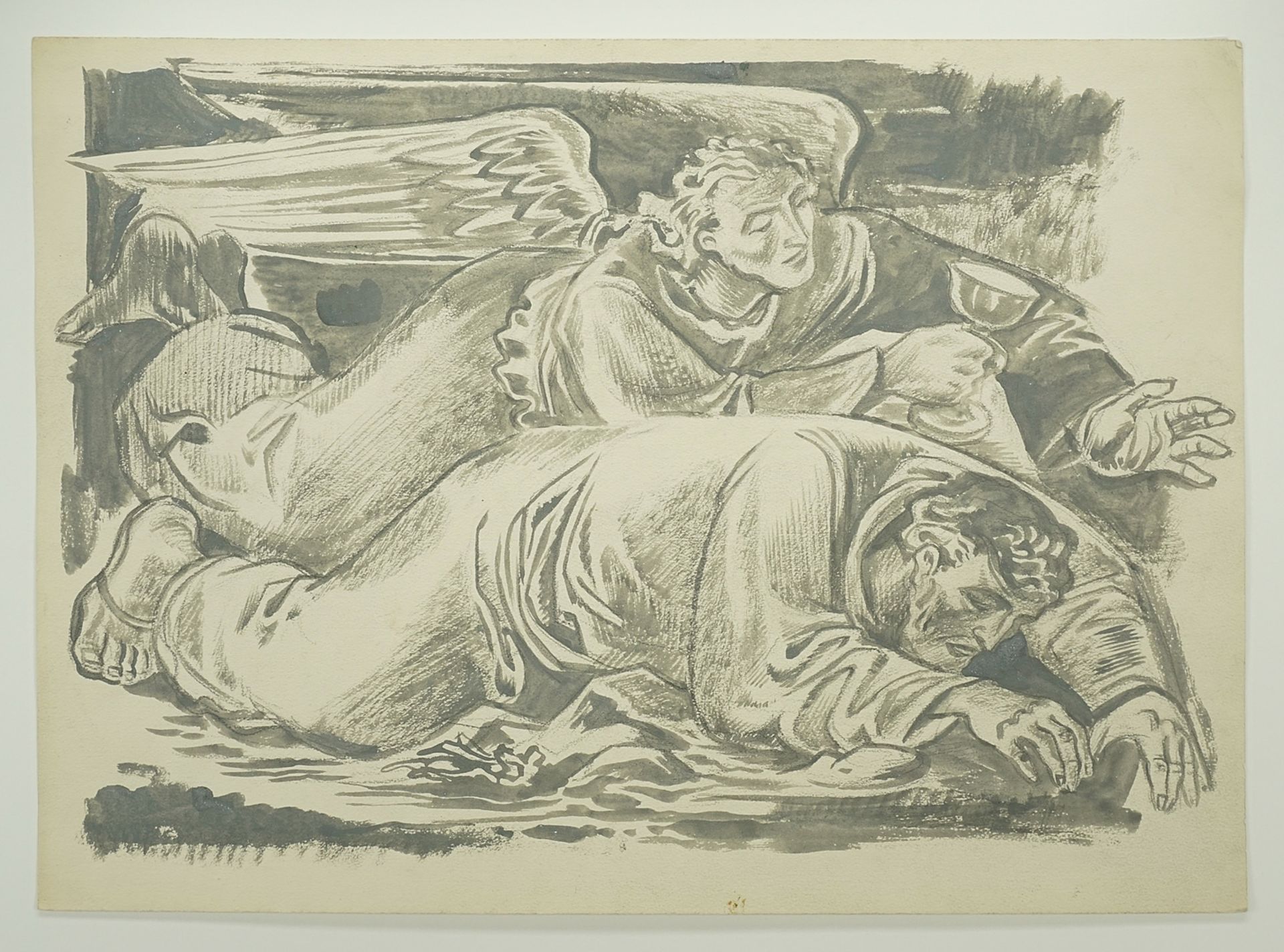 Richard Schwarzkopf (1893-1963), Fallen Man with an Angel - Image 3 of 4