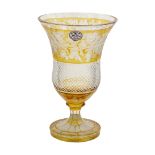 Julius Mühlhaus Haida, Bohemia cup vase, 20th century