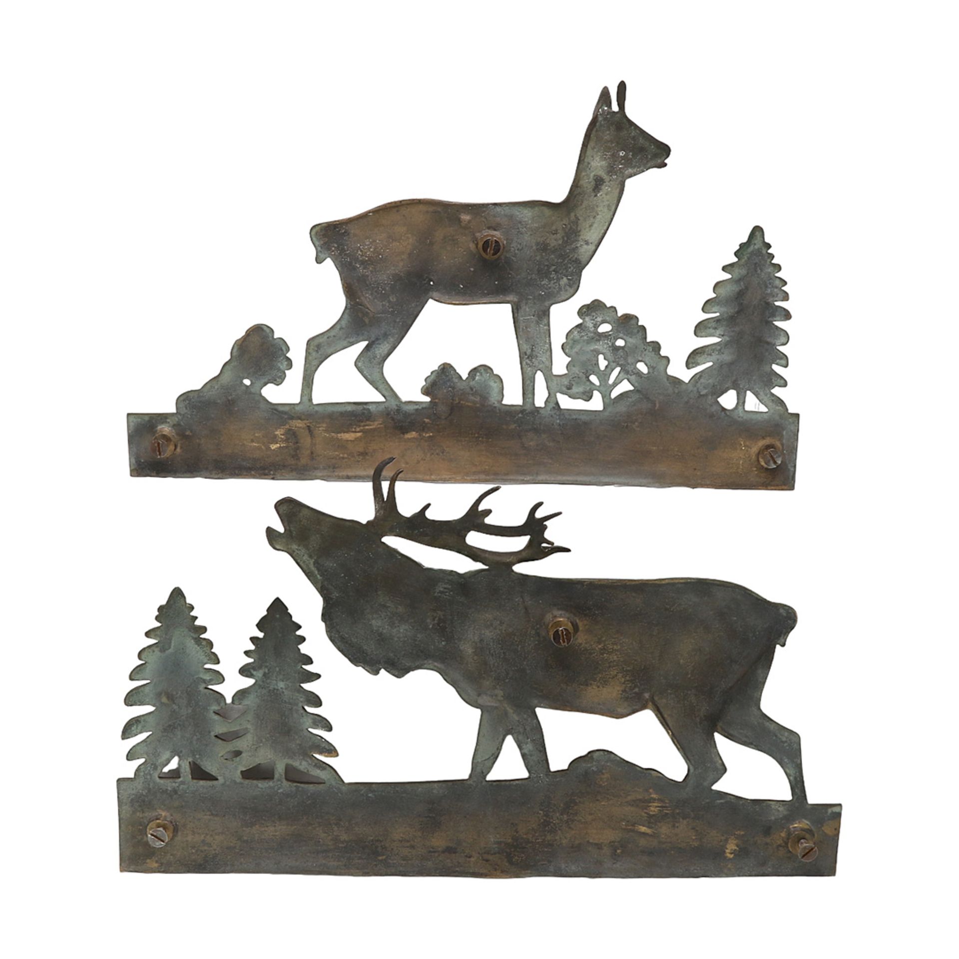 Zwei Reliefs Hirsch und Hirschkuh - Bild 2 aus 2