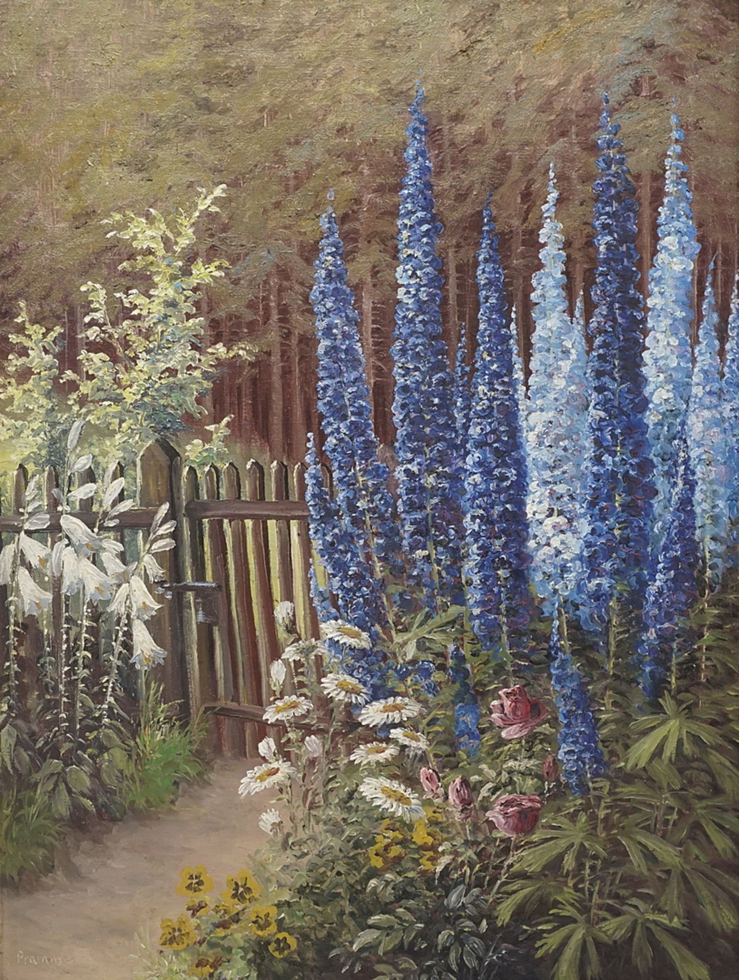 Wilhelm Pramme (1898-1965), Flower garden in the Papental