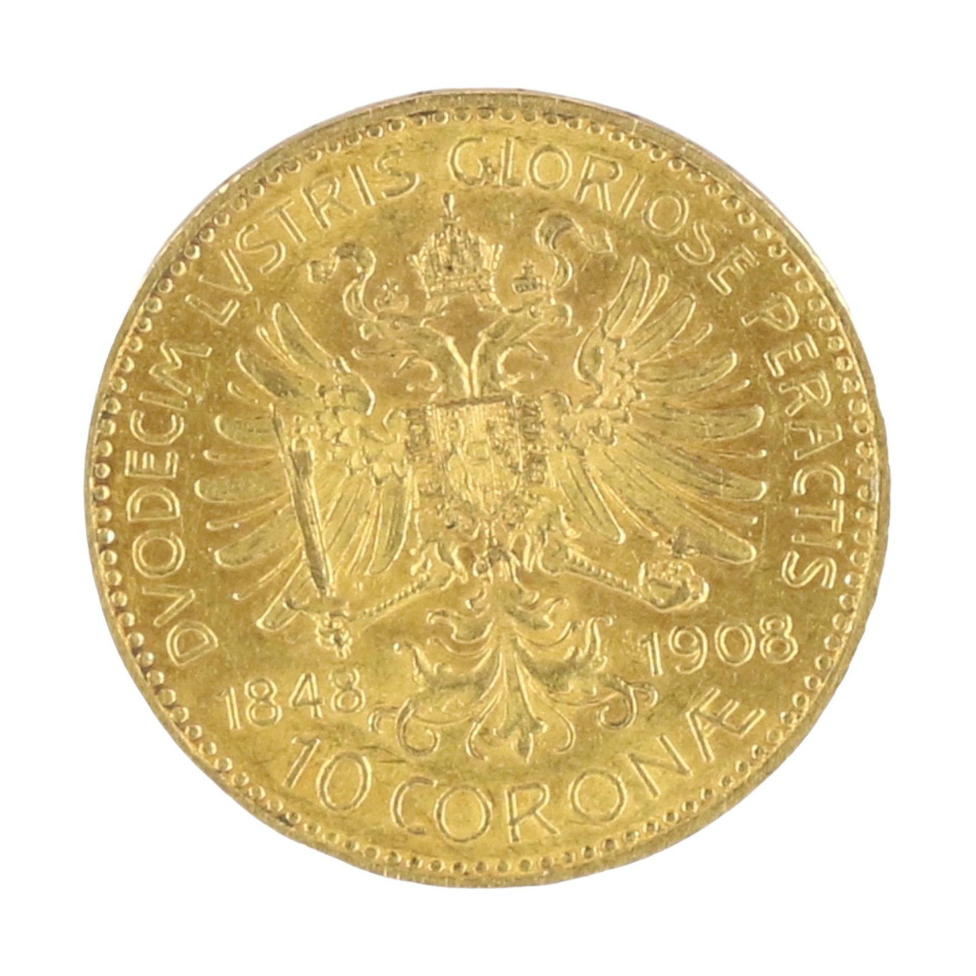 10 kronen Austria, gold coin, 1908 - Image 2 of 2