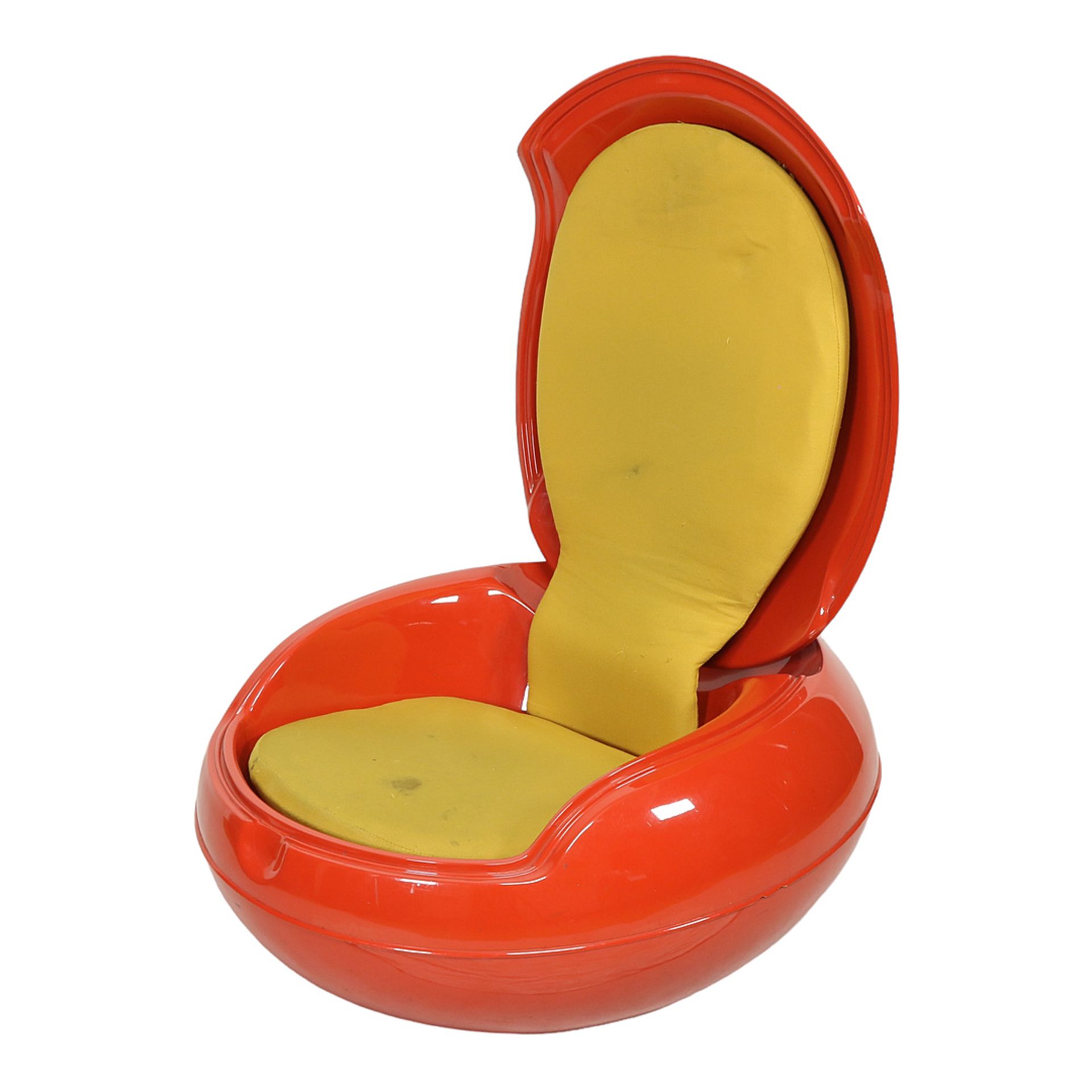 Rotes Senftenberger Ei / Garden Egg / Sitz-Ei, Kunststoff - Bild 2 aus 8