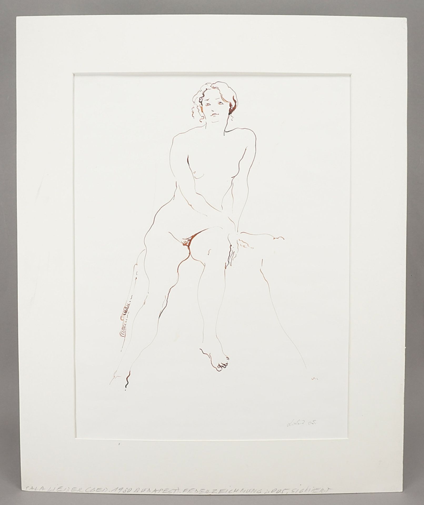 Sala Gyöngyi Lieber (born 1980), Seated Female Nude - Image 2 of 4