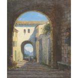 Alfred Broge (1870-1955), View from an archway