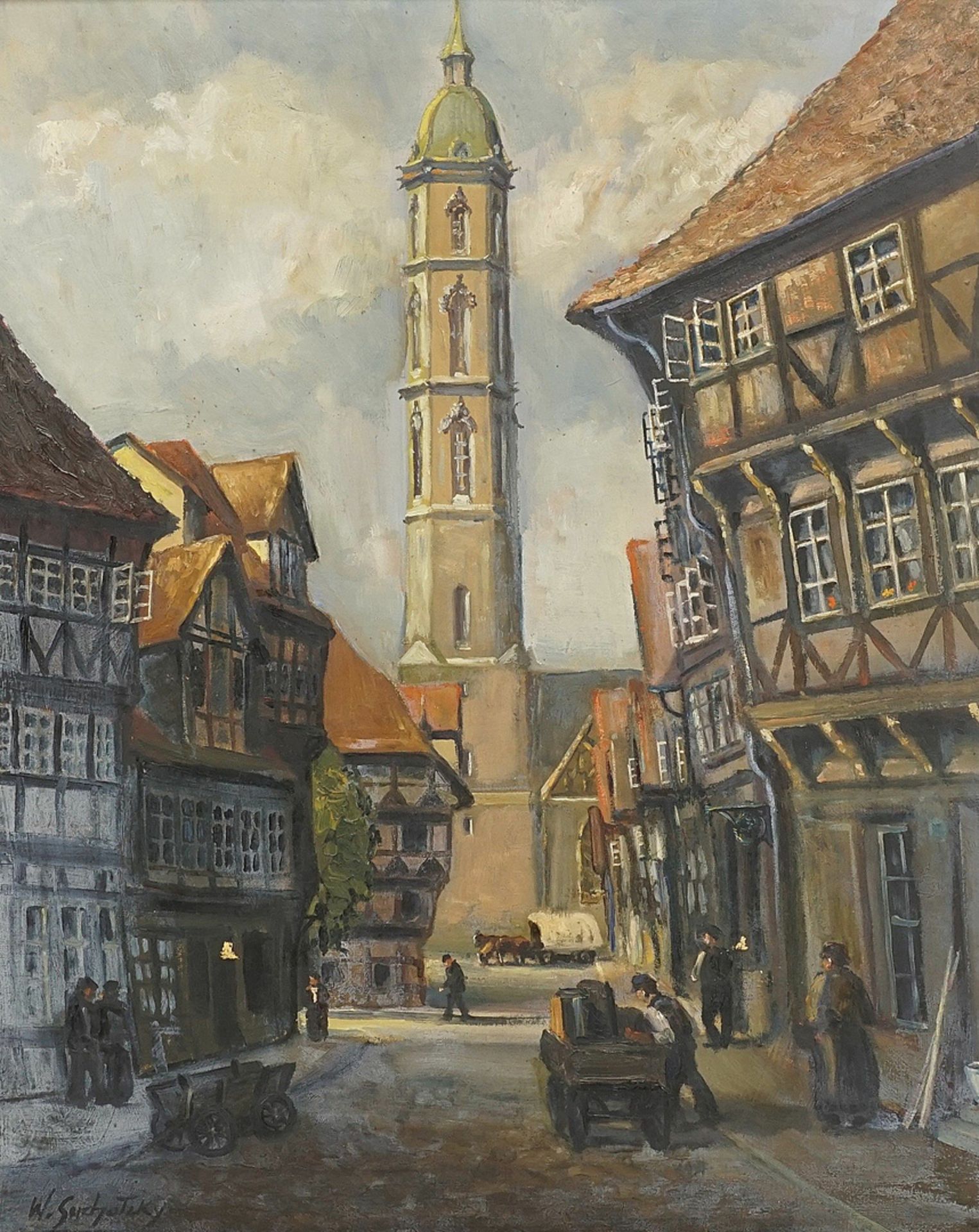Werner Suchatzky,  Braunschweiger Altstadt mit St. Andreaskirche