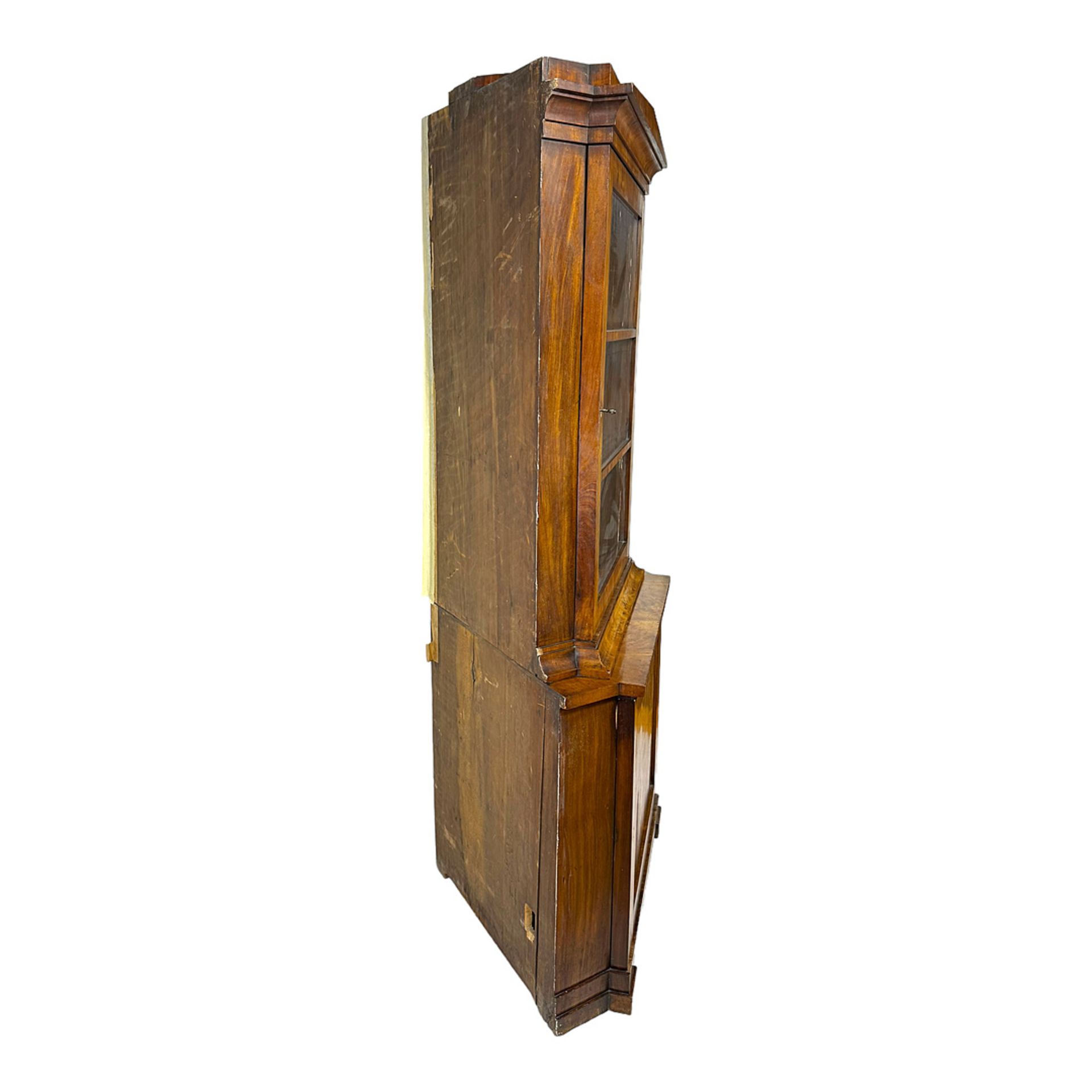 Corner cabinet, German, mid-19th century, walnut veneer - Image 2 of 6