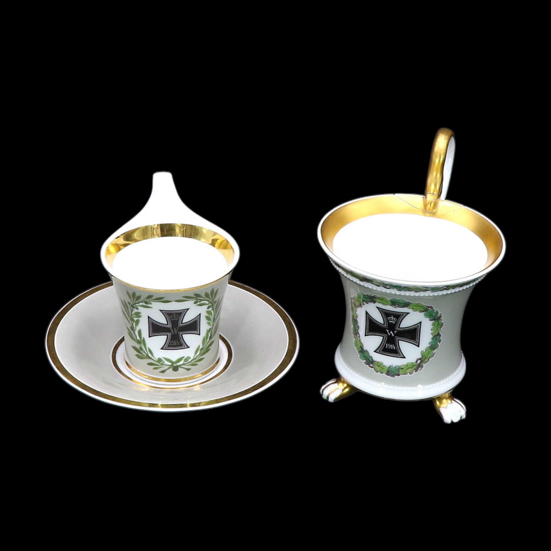 KPM Berlin cup with "Iron Cross" and saucer