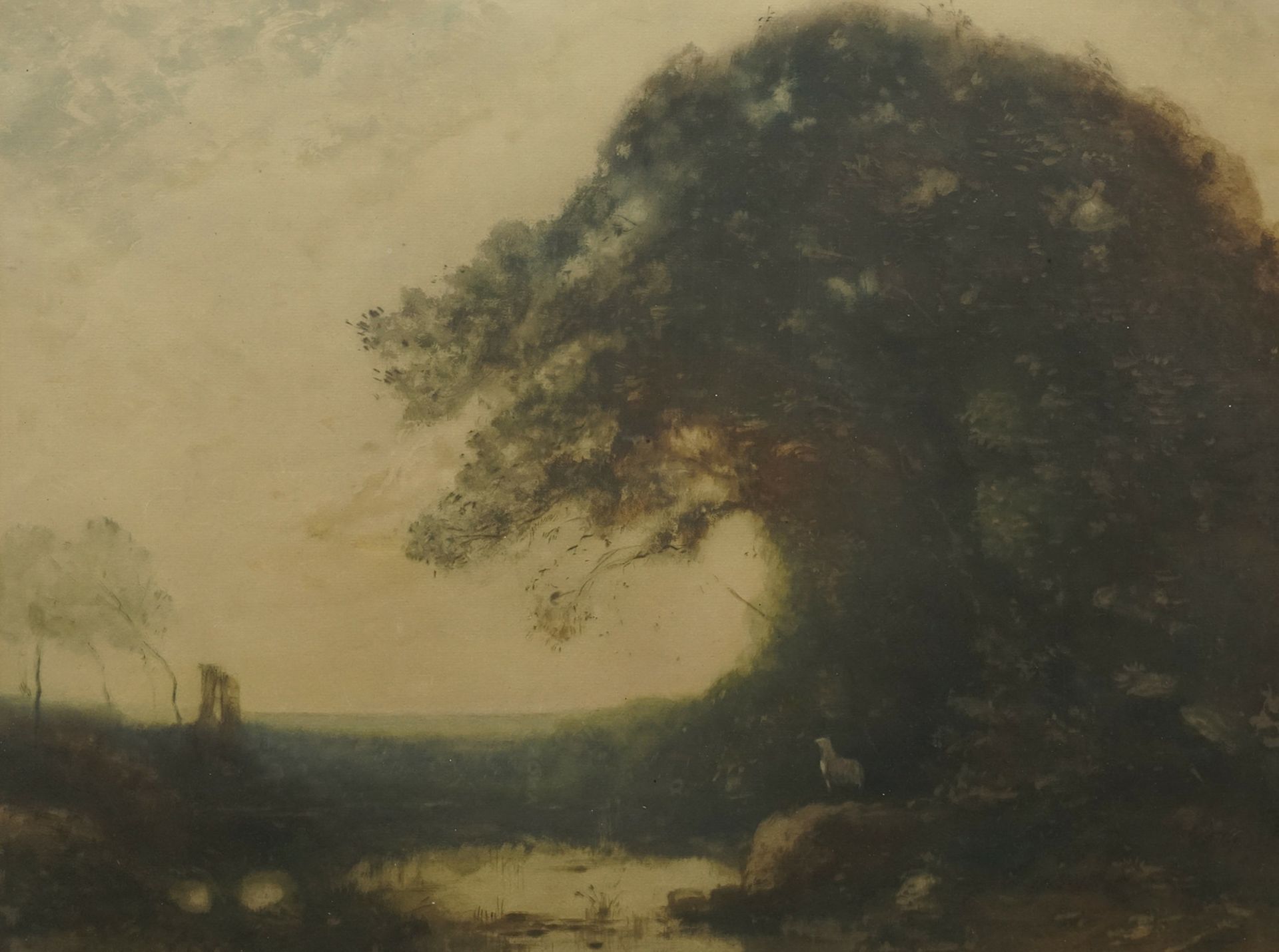 A. Brunet, Landscape with pond