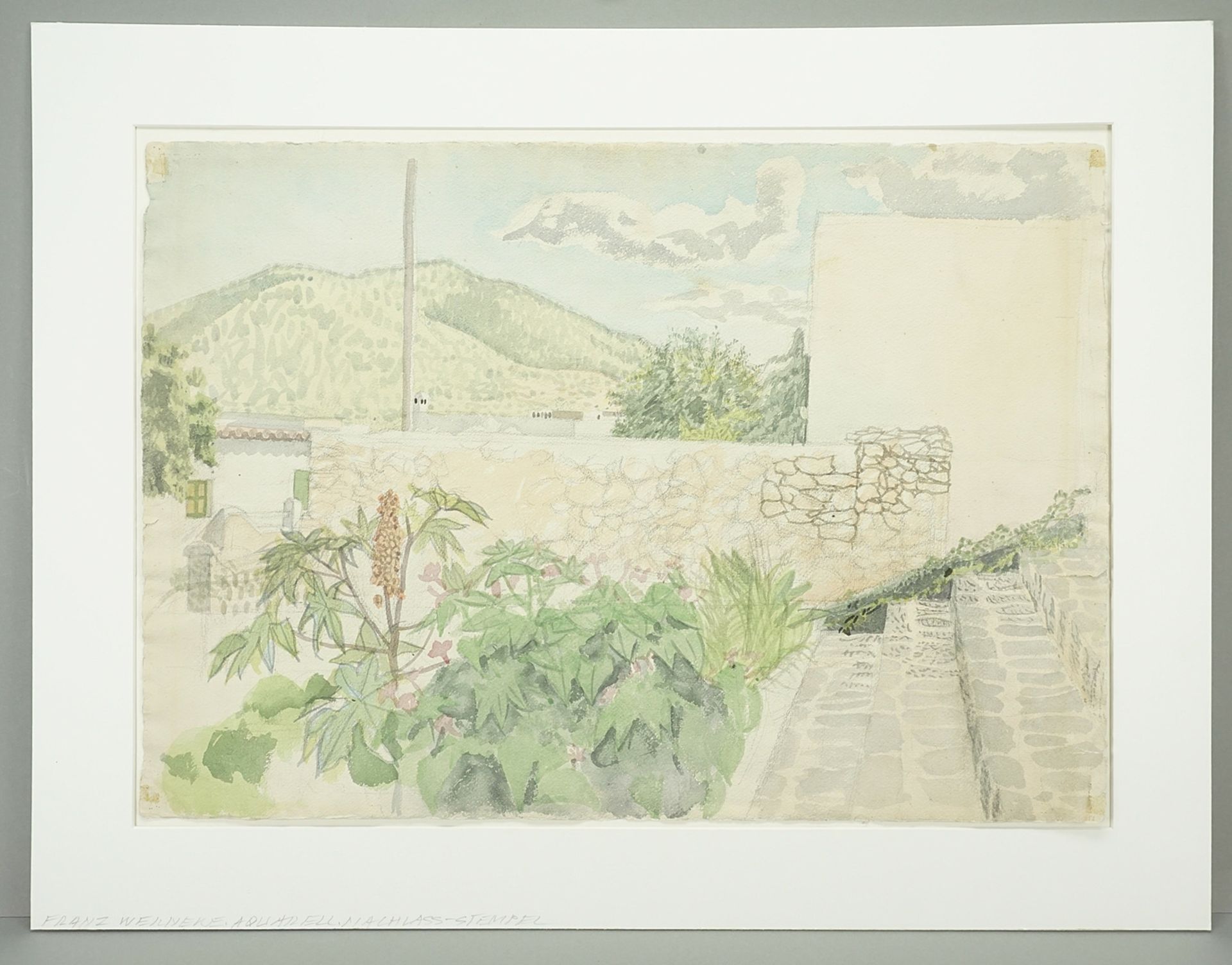 Franz Werneke, Landschaft mit Treppe - Bild 2 aus 4