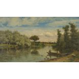 E. Lambert, River Landscape with Fishermen