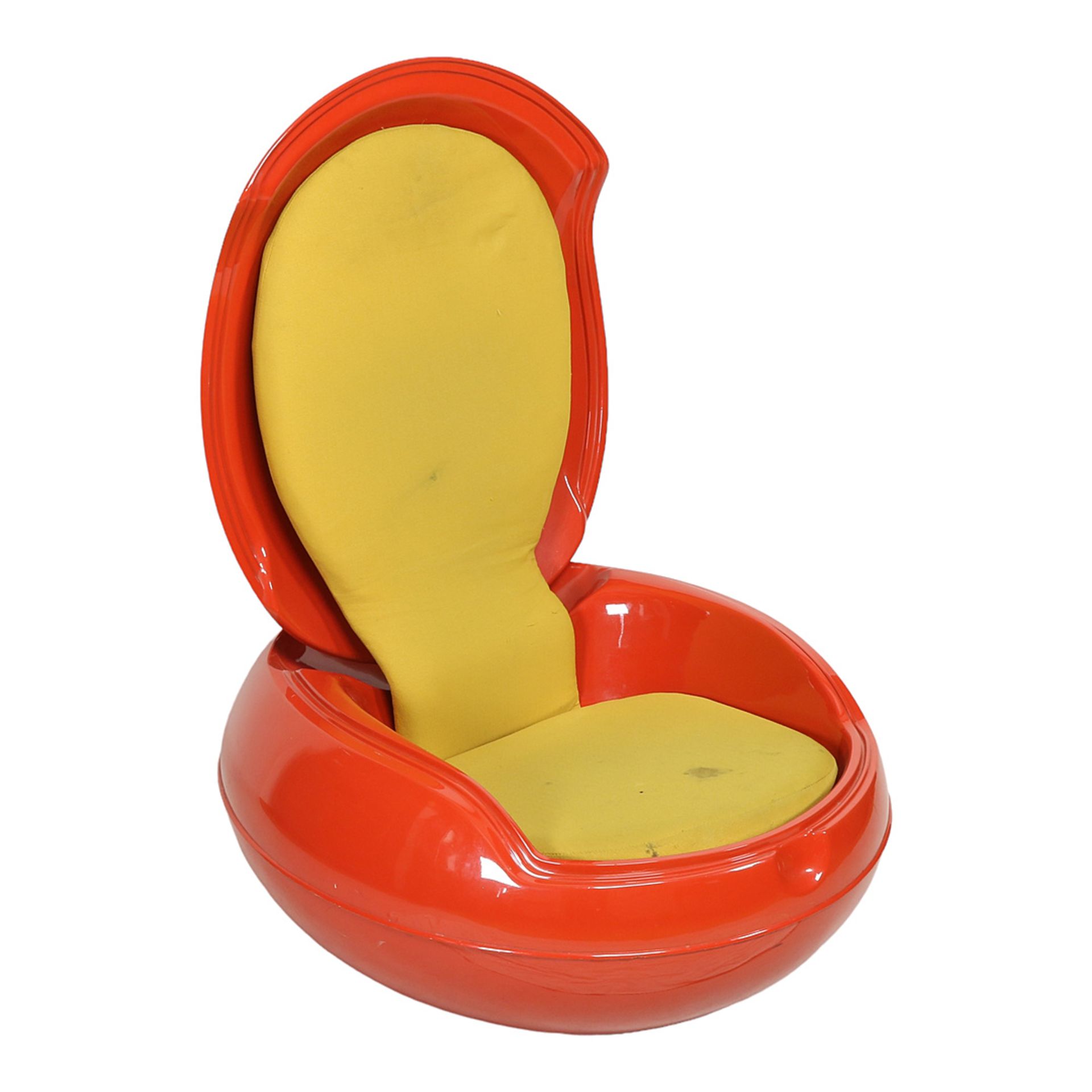 Rotes Senftenberger Ei / Garden Egg / Sitz-Ei, Kunststoff - Bild 3 aus 8