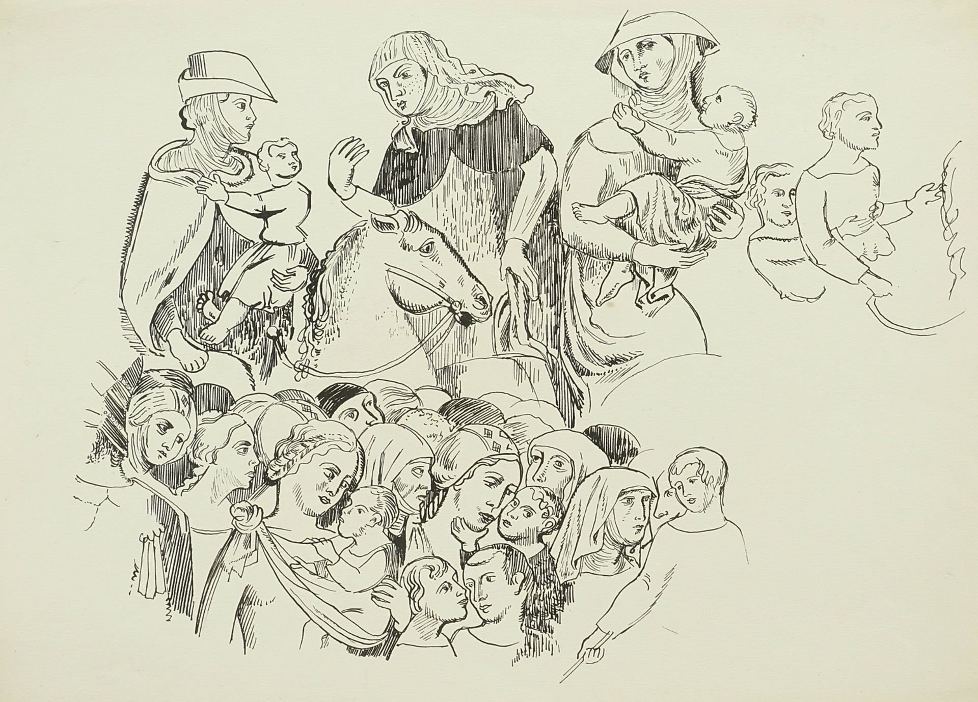 Richard Schwarzkopf (1893-1963), A Group of Women with Children