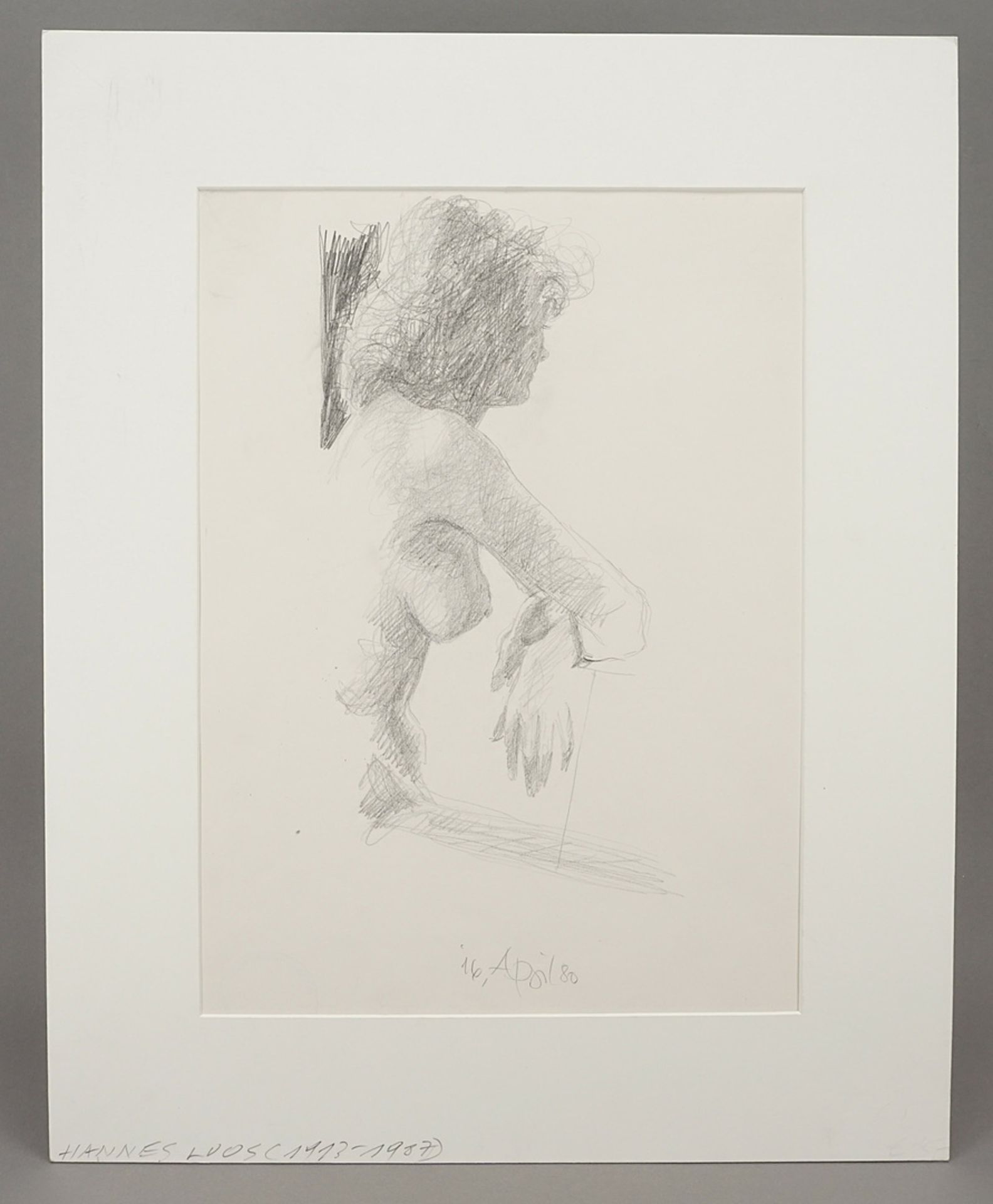 Hannes Loos (1913-1987), Seated Female Nude - Image 2 of 4