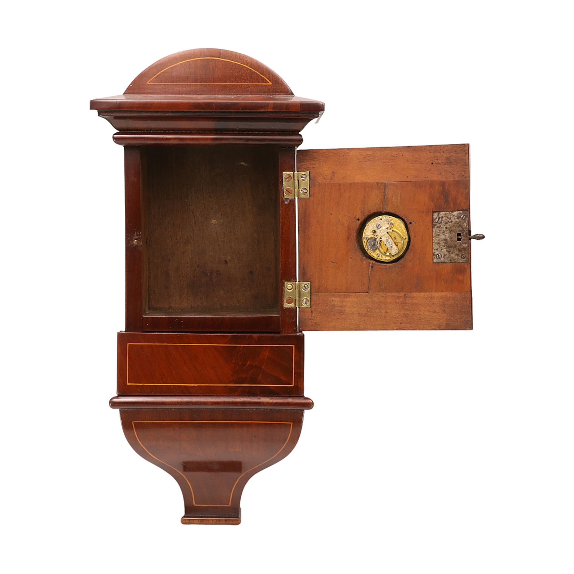 Miniature Schinkel Wall Clock / Spindle Clock, Biedermeier - Image 2 of 5