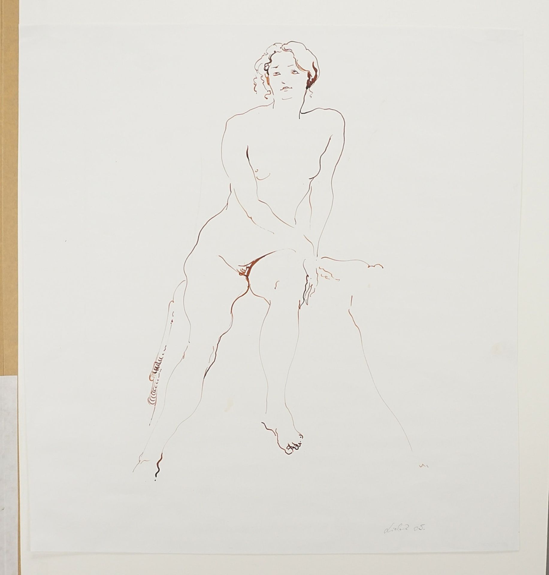 Sala Gyöngyi Lieber (born 1980), Seated Female Nude - Image 3 of 4