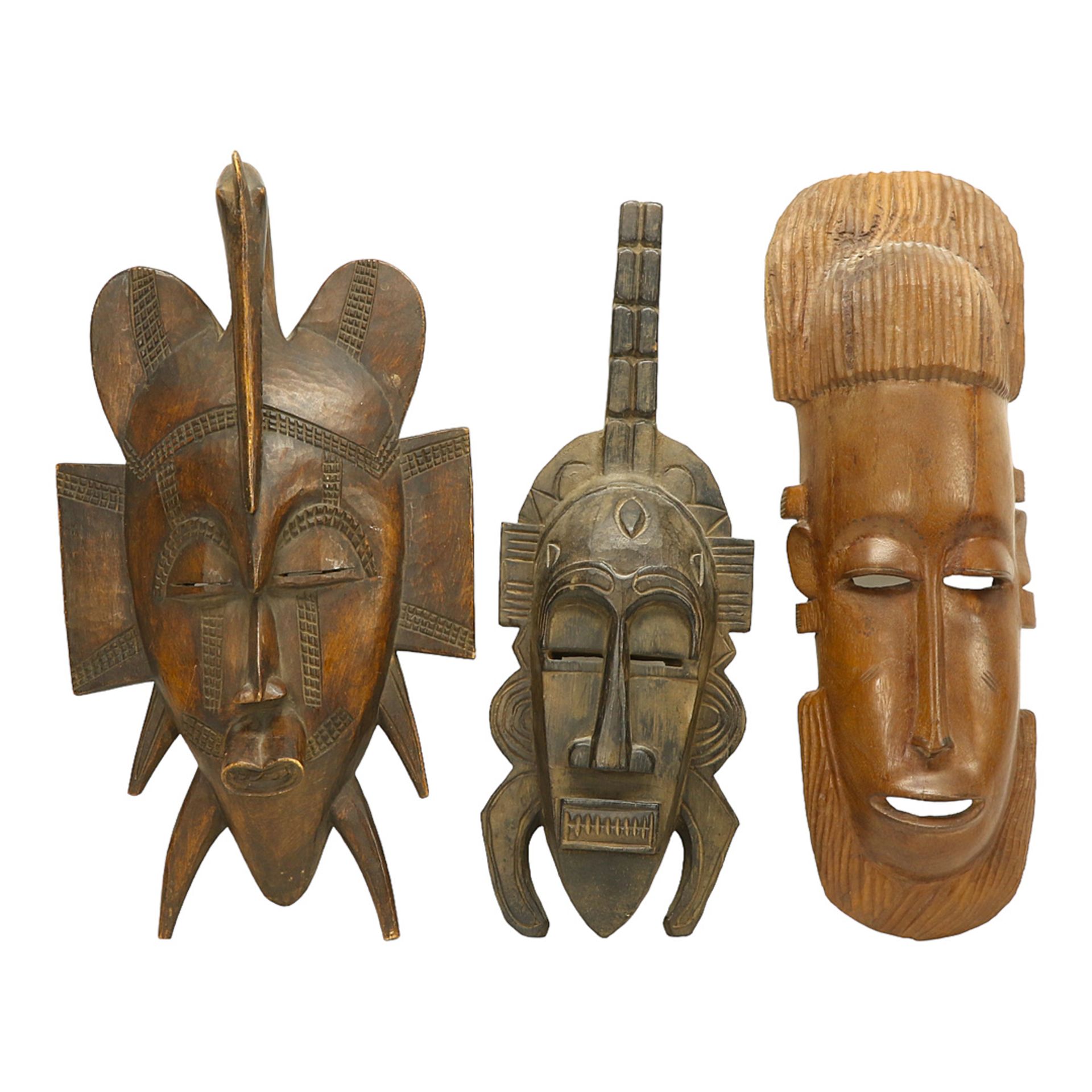 Three African masks