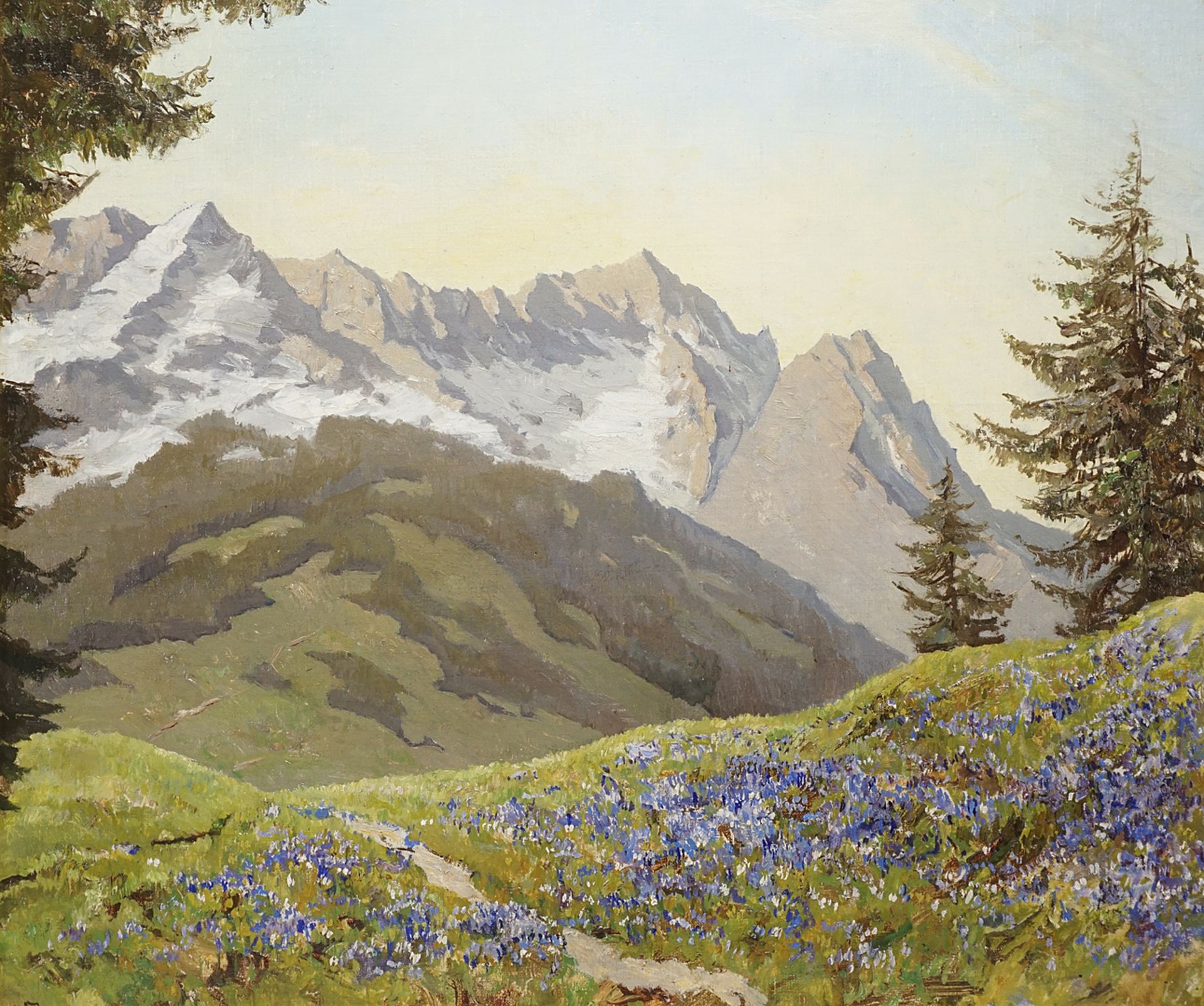 Elisabeth Ribbe-Fischer (1894-?), Gentian blossom in the high mountains