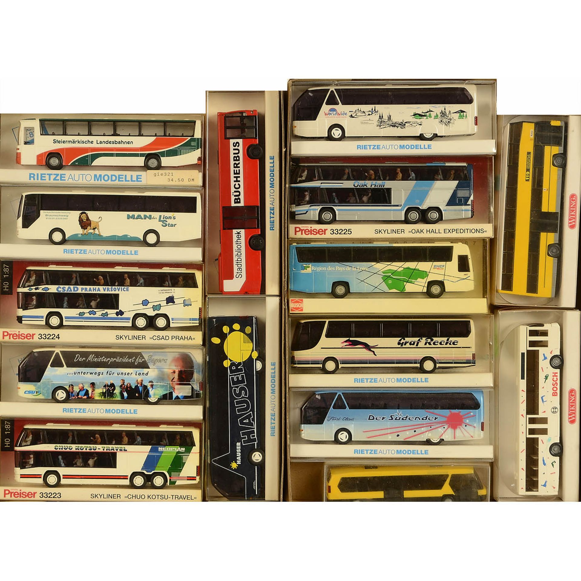 Large Collection of 1:87 Scale Model Buses - Image 6 of 7