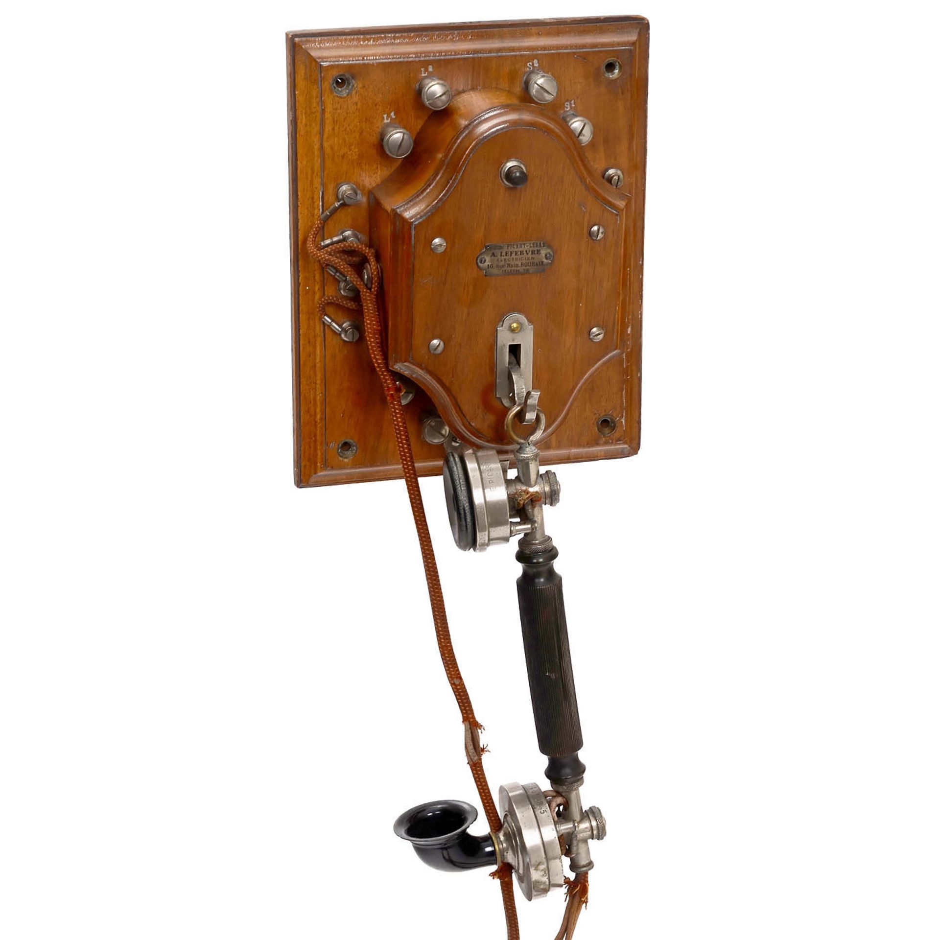 French Wall Telephone by Picart-Lebas, c. 1908