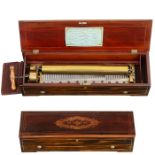 Rare Key-Wind Forte-Piano Overture Musical Box by Langdorff, c. 1855