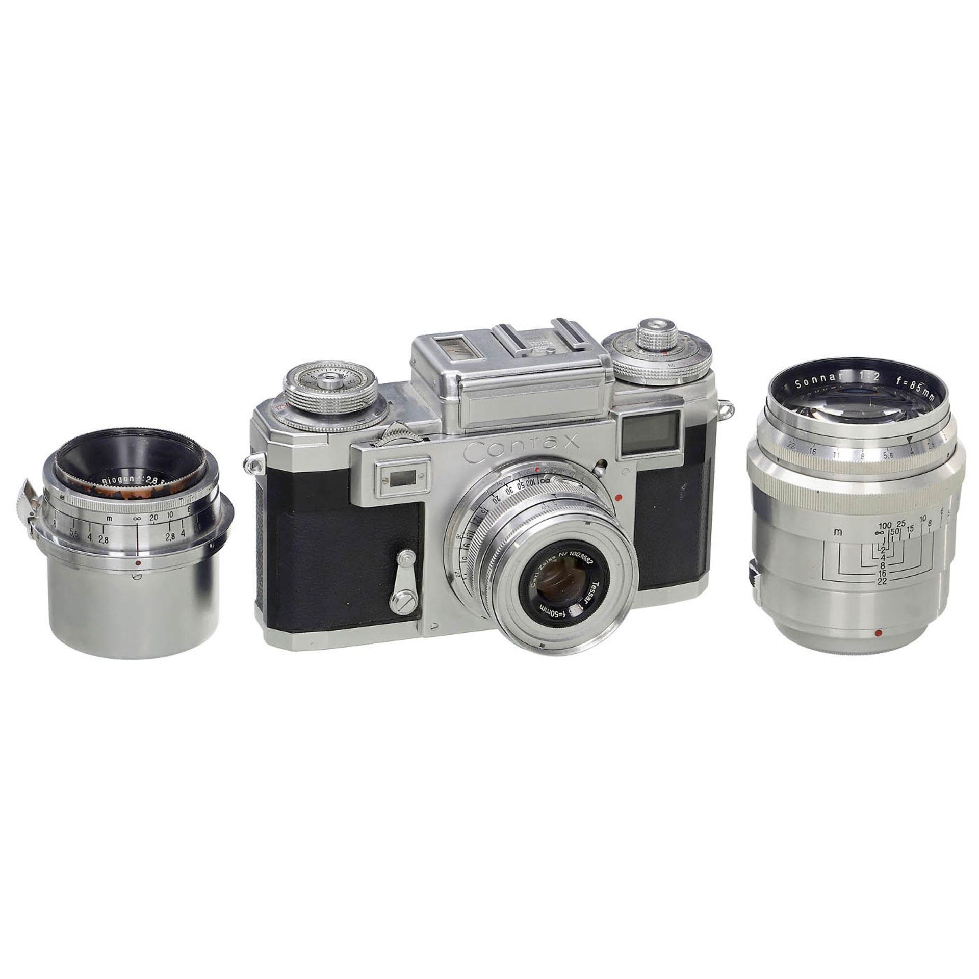 Contax III Outfit with 7 Lenses and 2 Viewfinders, c. 1948-60 - Bild 2 aus 4