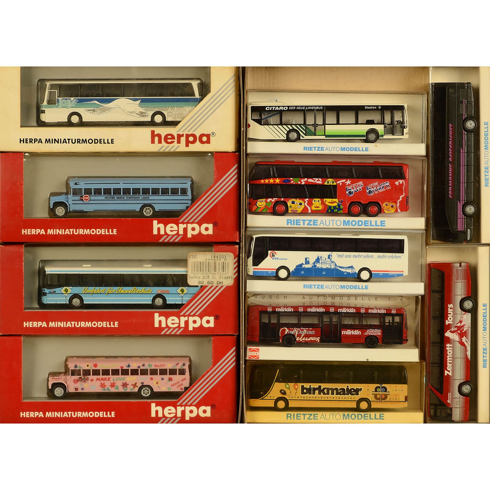Large Collection of 1:87 Scale Model Buses - Image 4 of 7