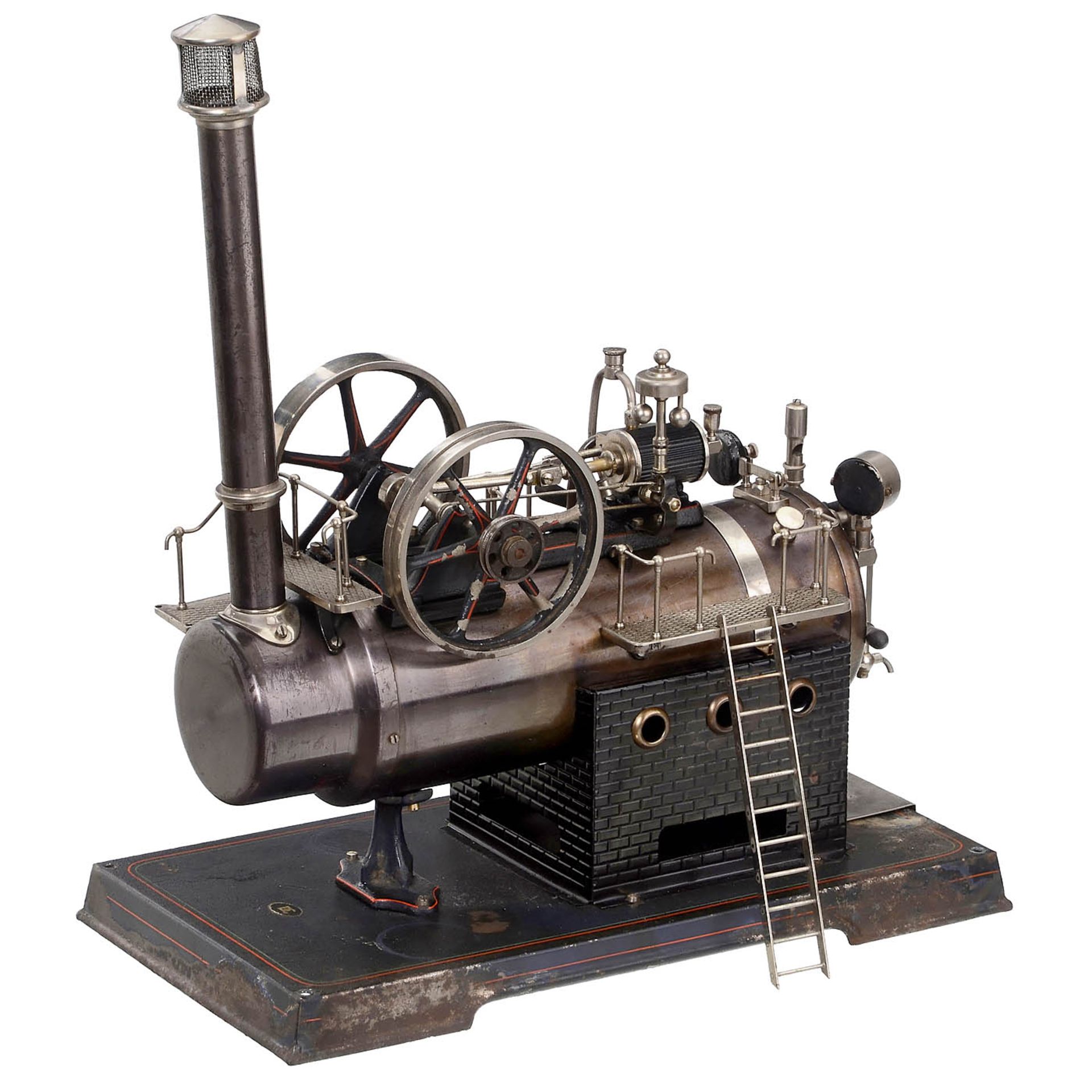 Large Stationary Steam Engine by Doll, c. 1935 - Bild 2 aus 2