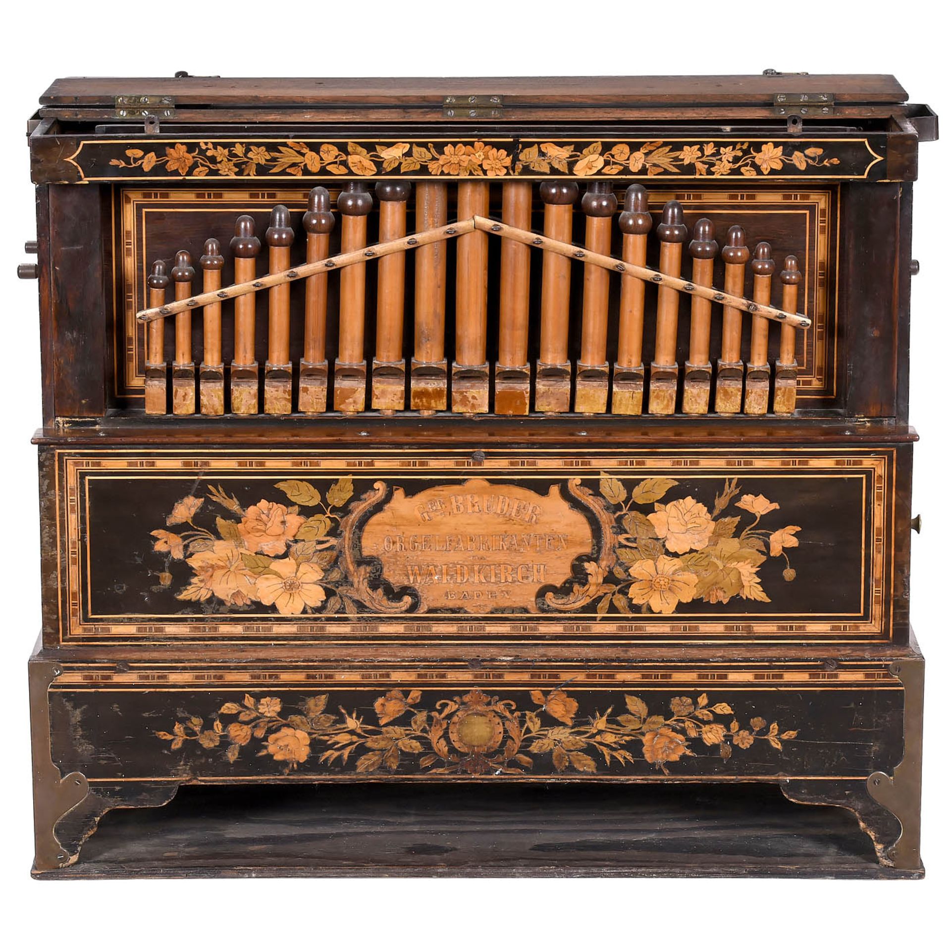 Early Street Barrel Organ by Bruder, c. 1890 - Image 2 of 5