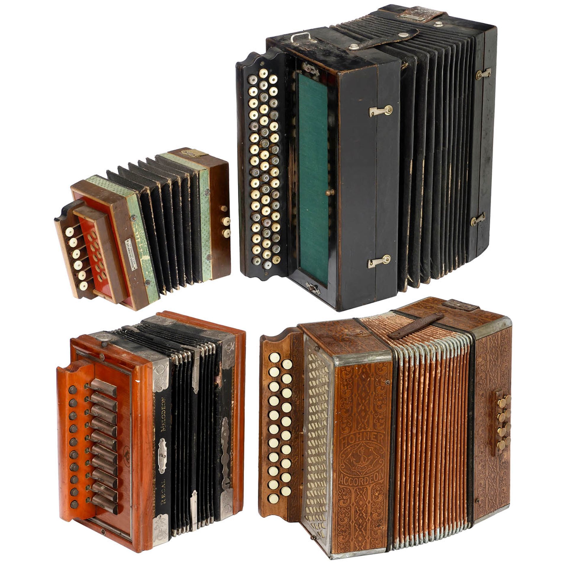 4 Harmonicas or Accordions