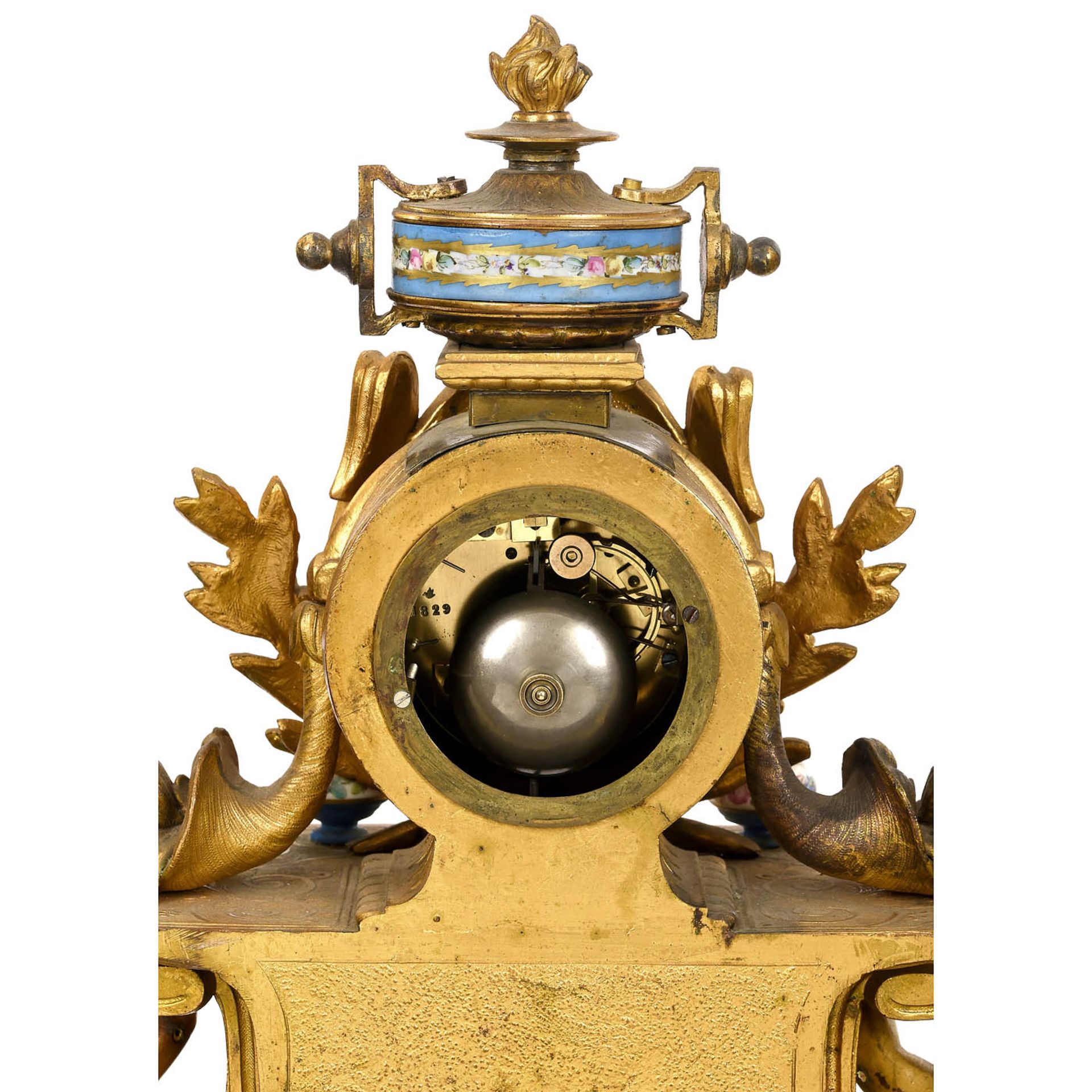 Rare Ormolu Singing Bird Automaton Clock by Blaise Bontems, c. 1885 - Bild 6 aus 7