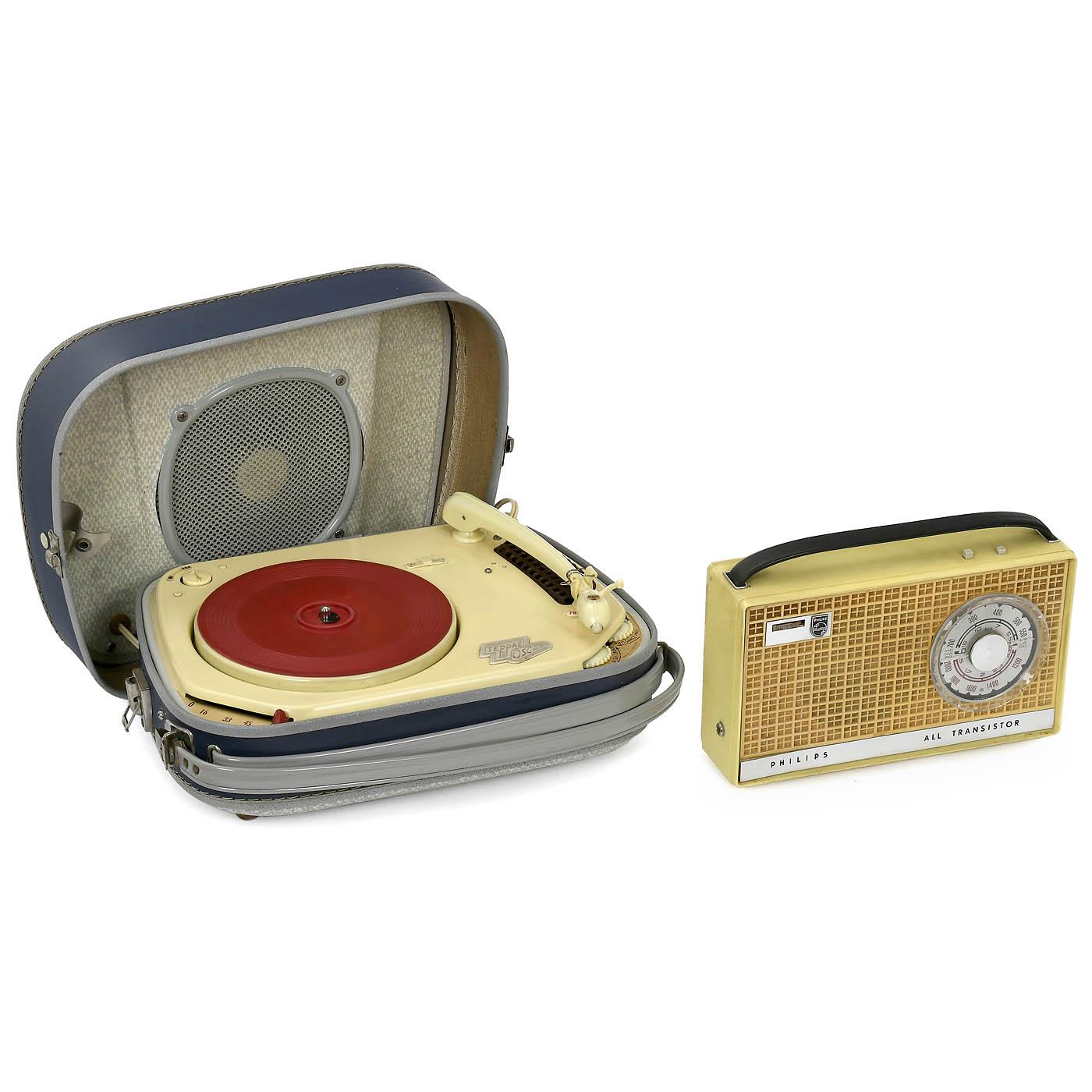 2 Record Players and a Portable Radio - Image 2 of 4